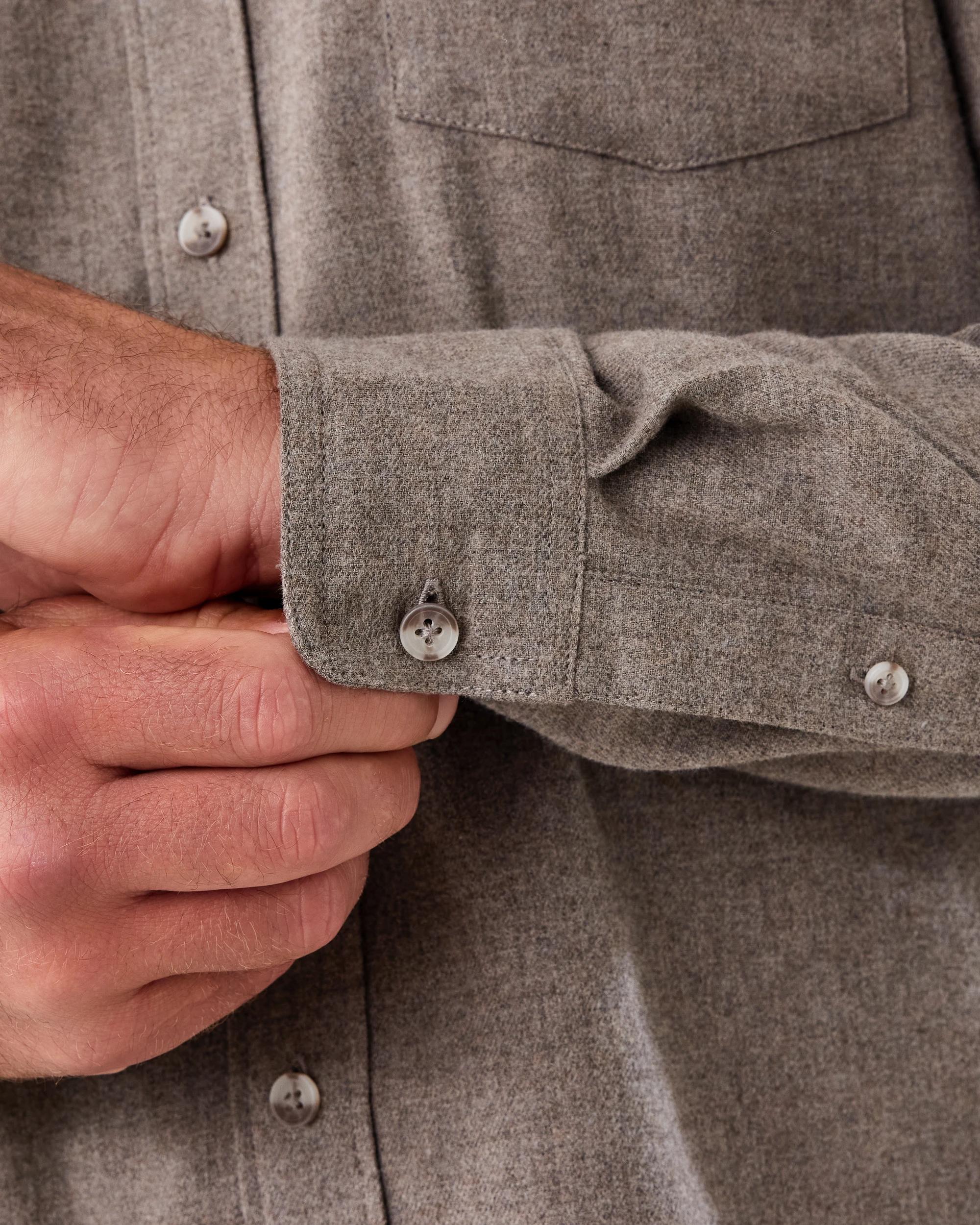 8 Long Sleeve Brushed Shirt Brn Melnge, 8 of 8