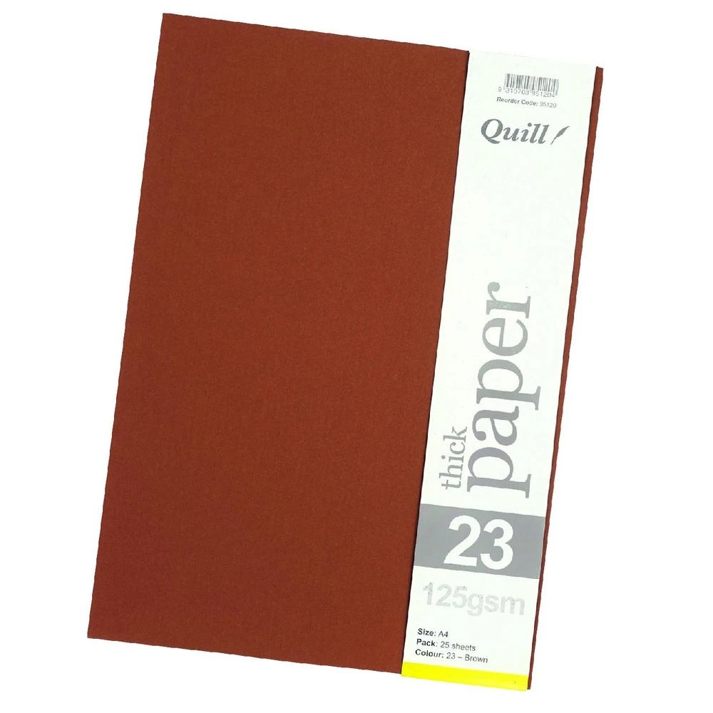 4 Quill A4 125gsm Paper Brown 25 Pack, 4 of 4