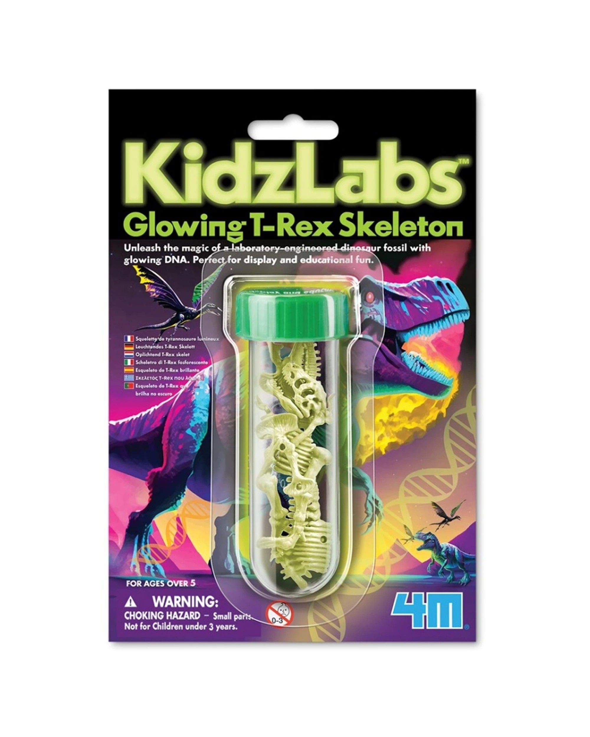 1 4M KidzLabs Glowing T-Rex Skeleton Kids Children Educational Fun Play Toy, 1 of 3