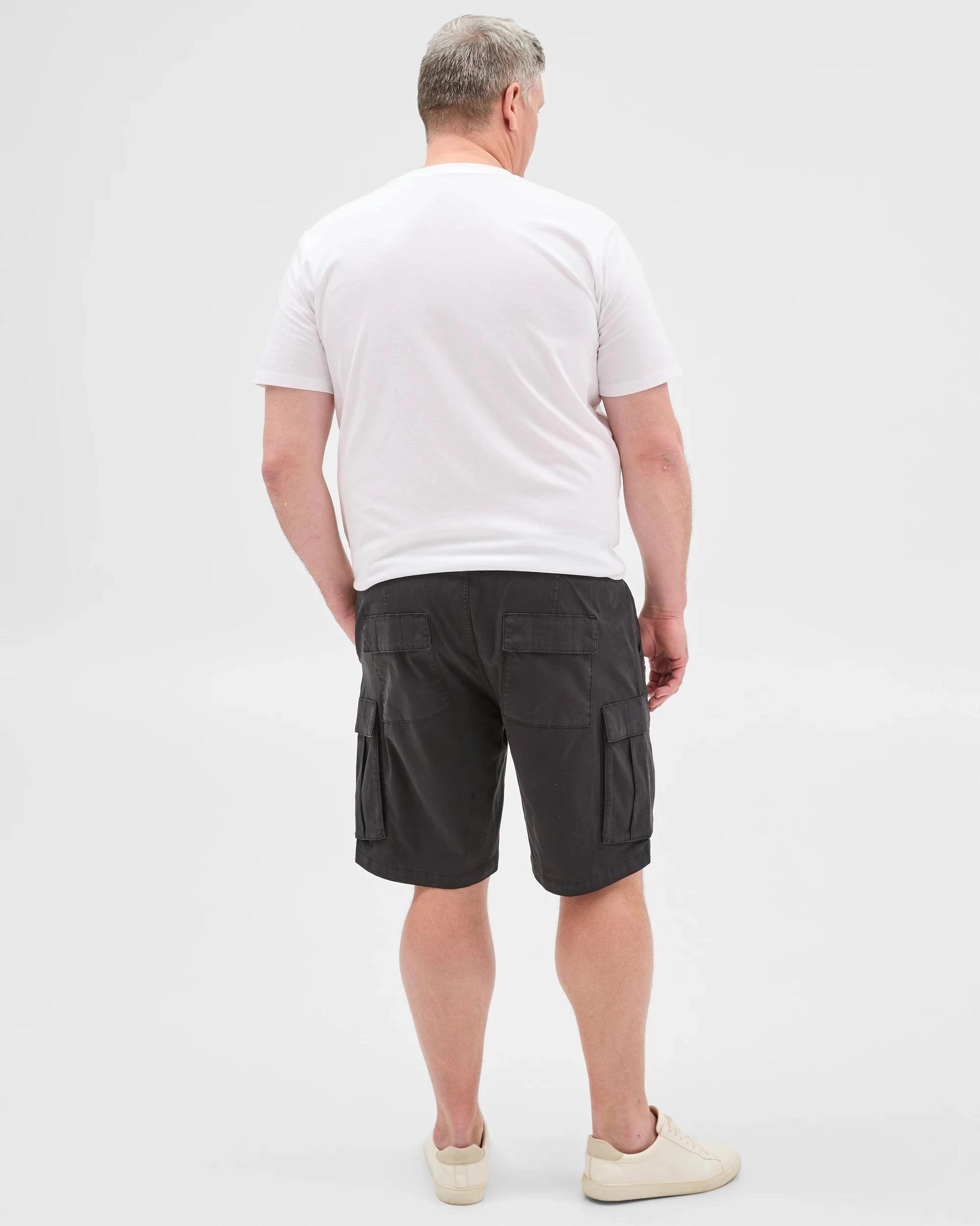 4 Target Man Plus Plus Size Australian Cotton Rich Cargo Shorts BLACK, 4 of 5