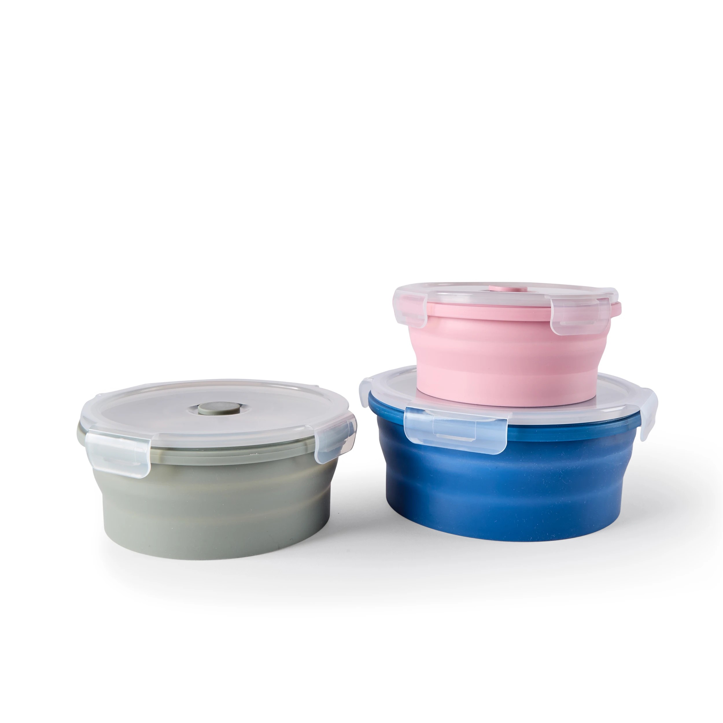 7 3 Piece Silicone Collapsible Salad Bowls, 7 of 8