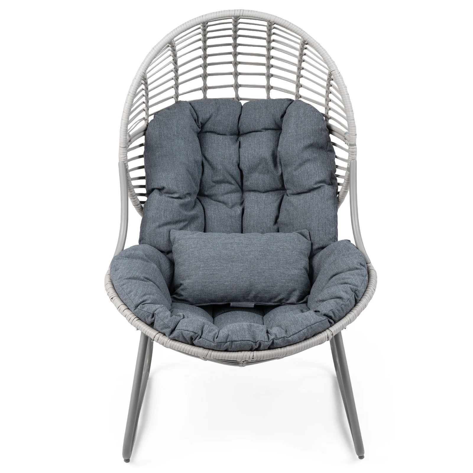 7 Costway PE Wicker Egg Chair w/Removable Seat & Back Cushion In/Outdoor Lounge Chair, 7 of 7