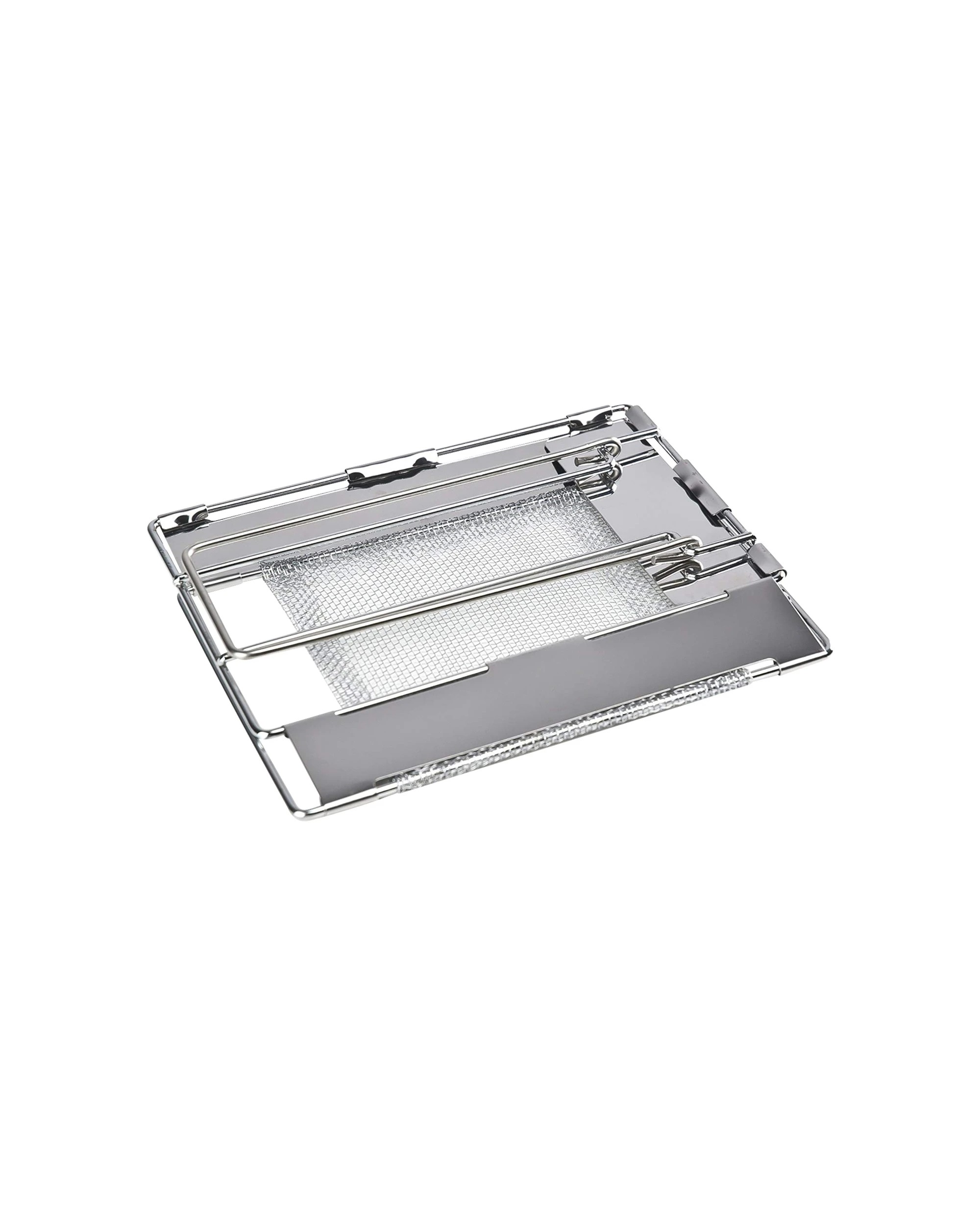 2 Wildtrak Stainless Steel Folding Gauze Toaster Camping Folds Flat - Silver, 2 of 2