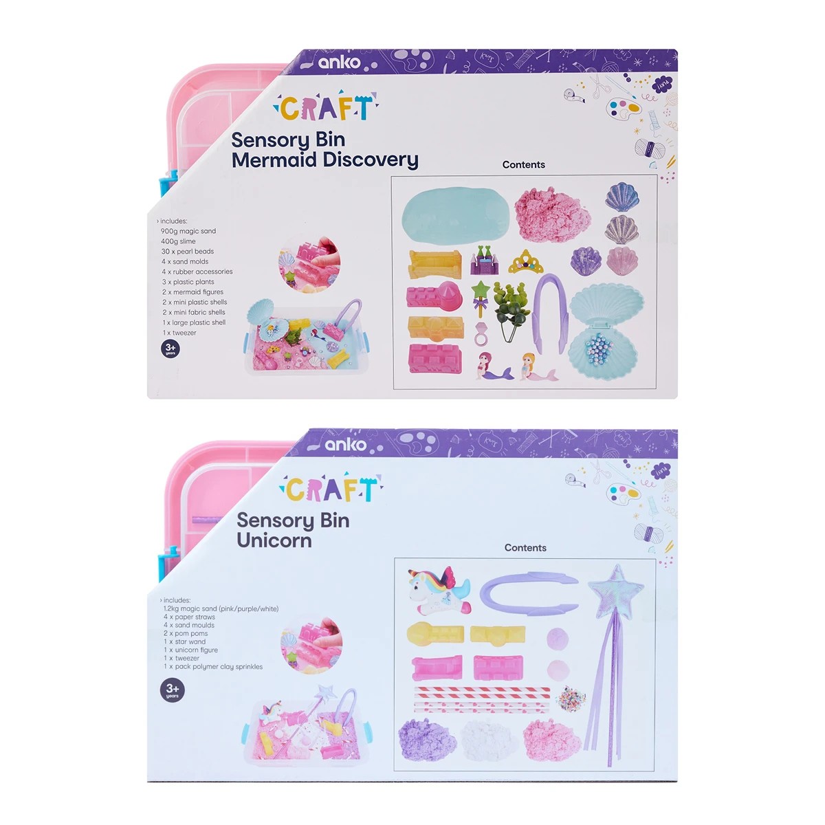 10 Unicorn/Mermaid Sensory Bin Set - Assorted, 10 of 10