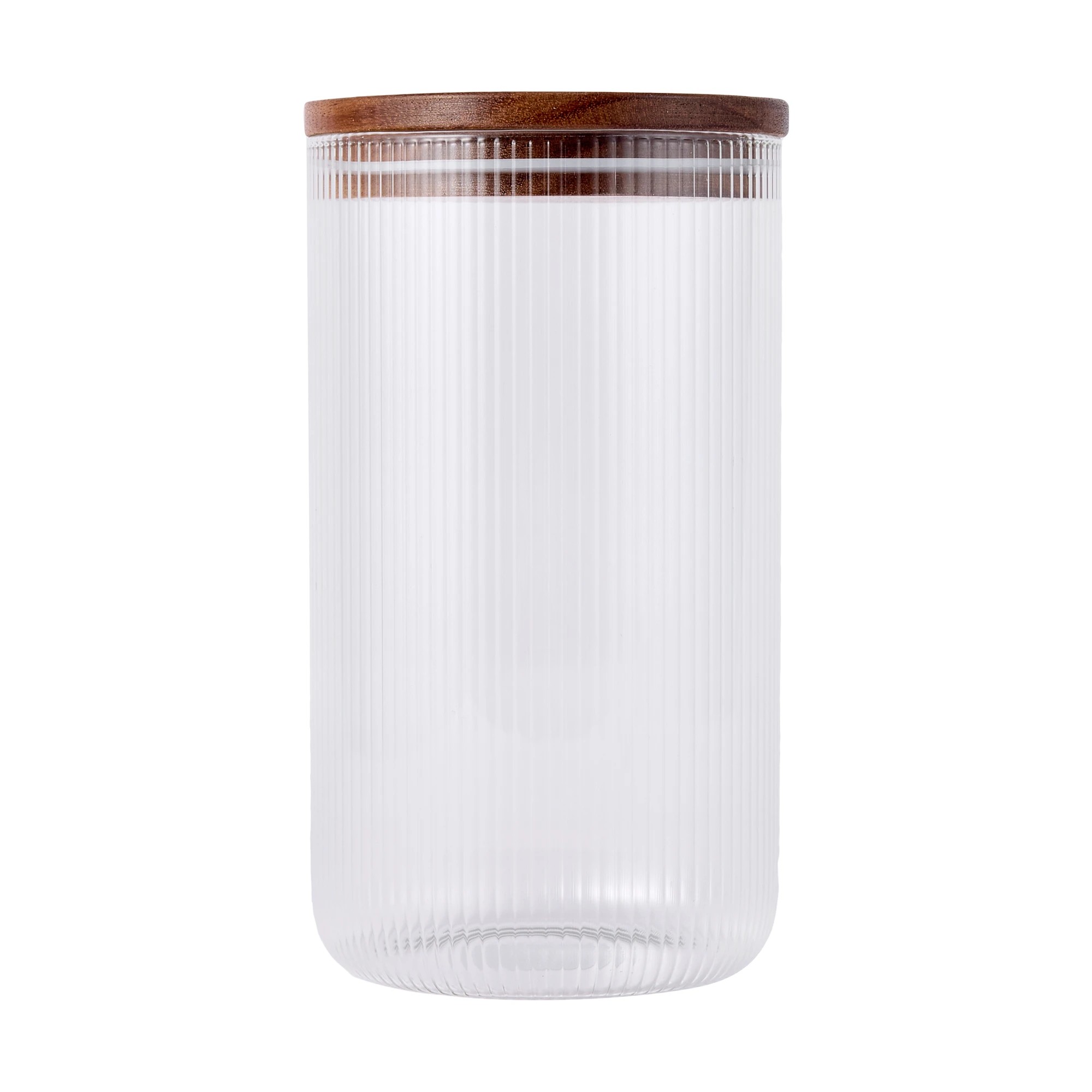 1 Large Linear Glass Canister, 1 of 6