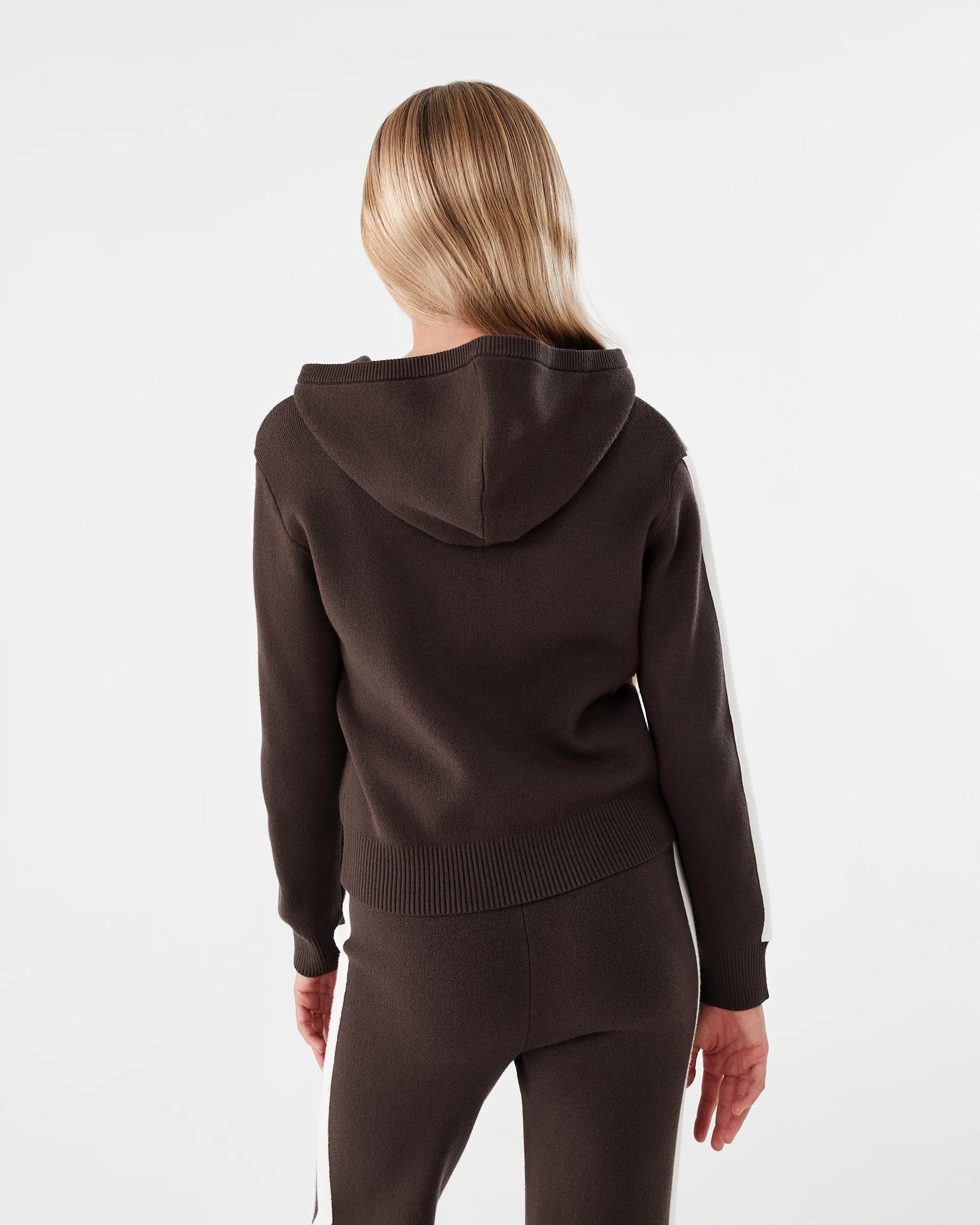 2 Bonded Knit Hoodie Velvet Brn, 2 of 7