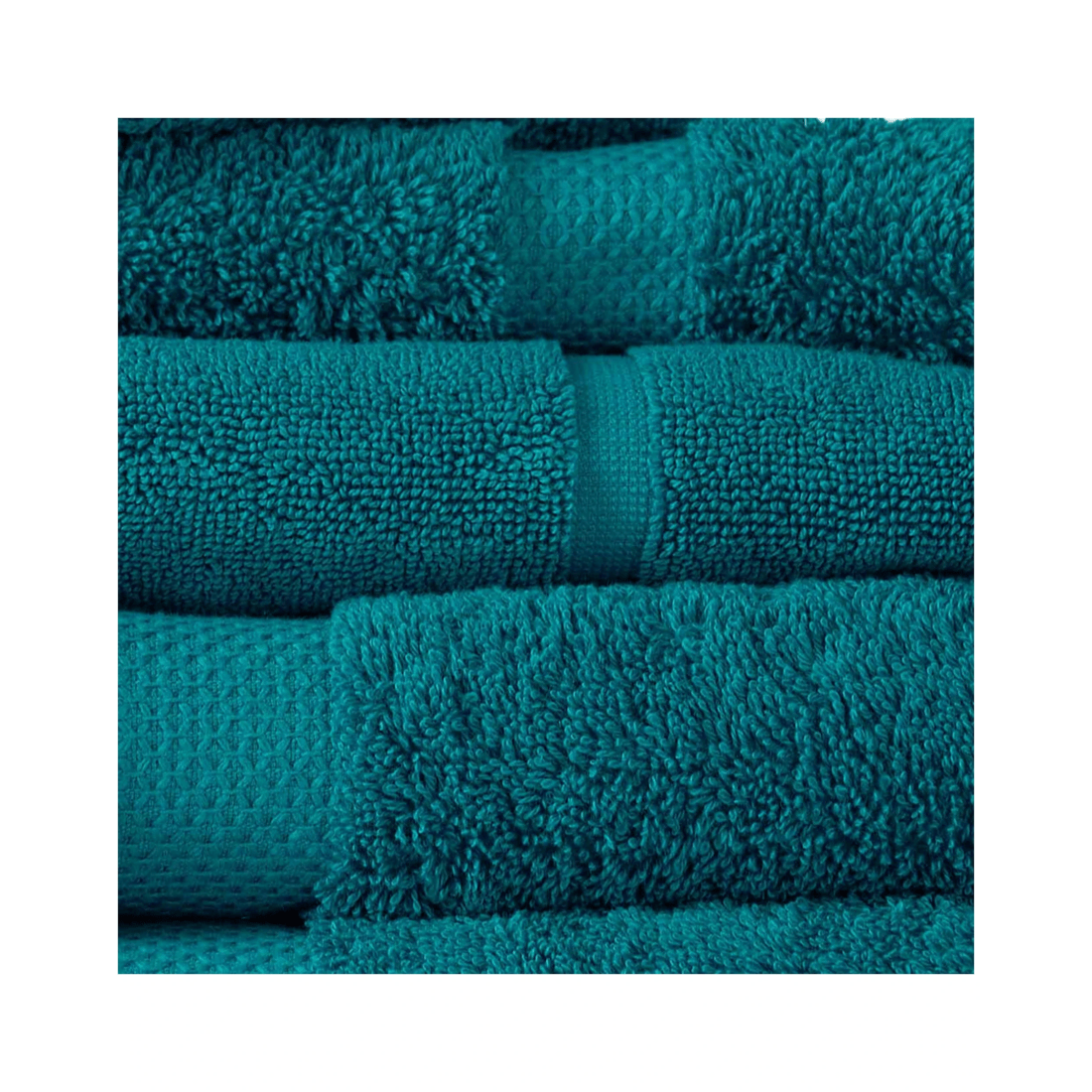 2 Canningvale 8pc Royal Splendour Bathroom Towel Set Oceano Teal Cotton Towels Set
 - Blue, 2 of 3