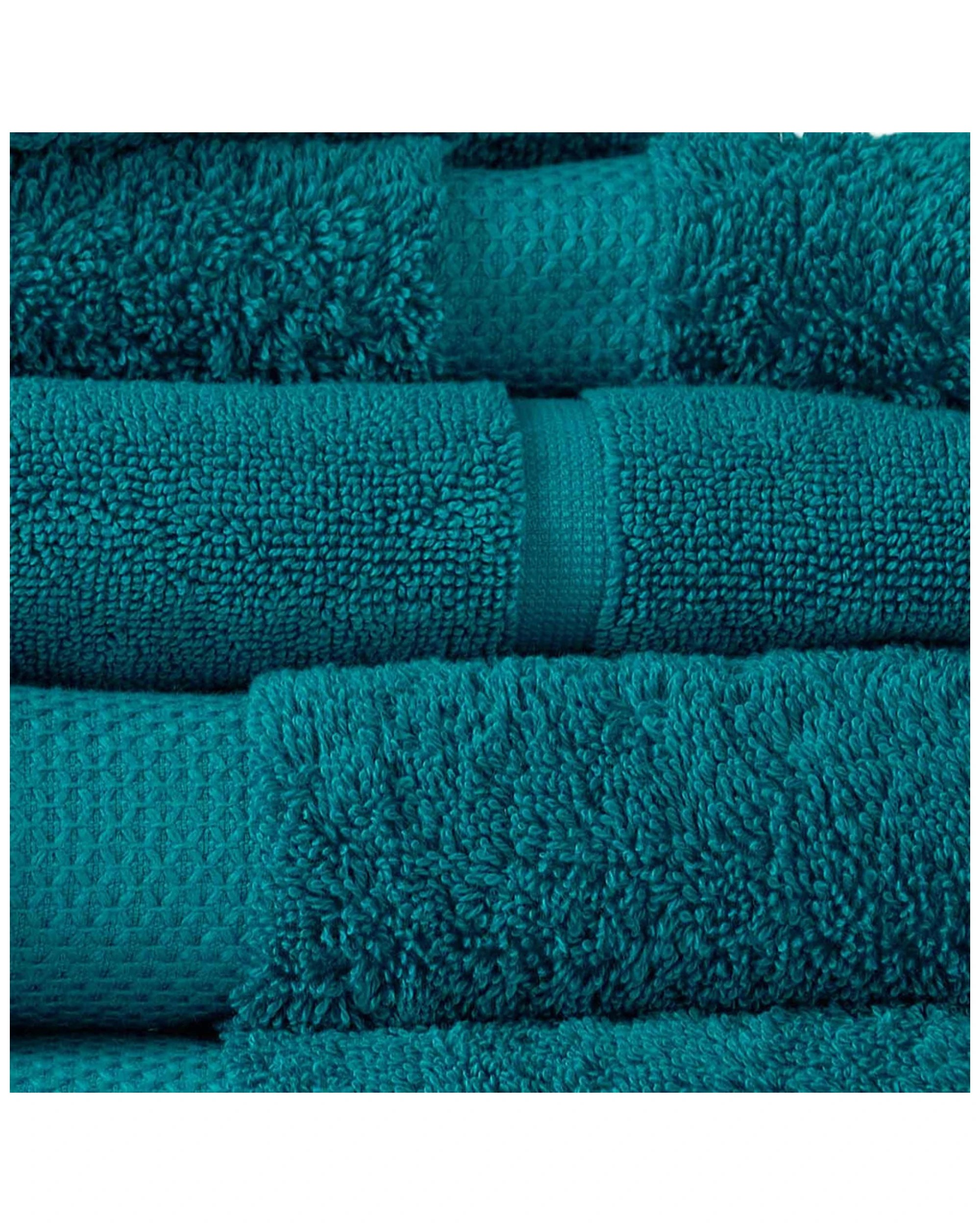 2 Canningvale 8pc Royal Splendour Bathroom Towel Set Oceano Teal Cotton Towels Set
 - Blue, 2 of 3