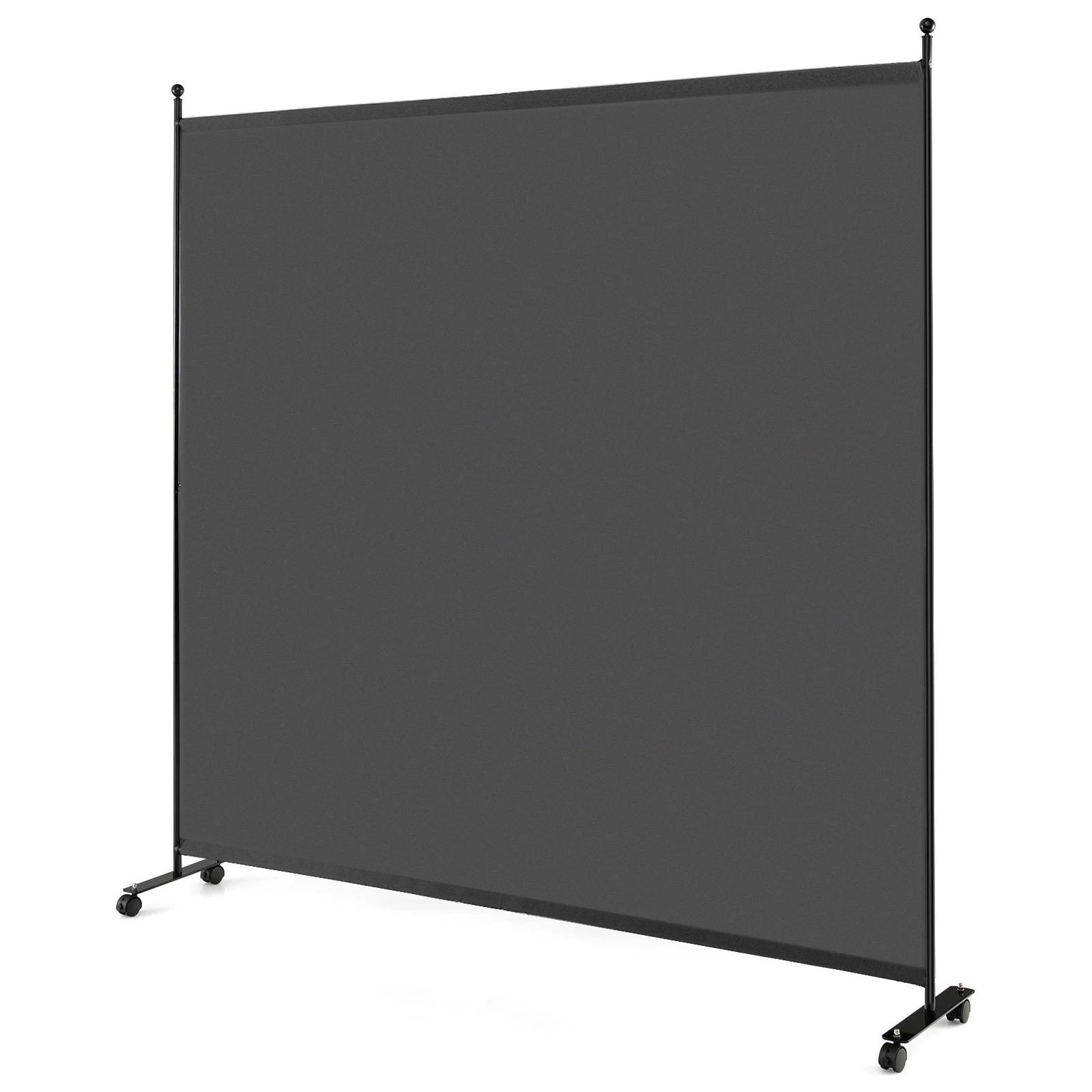 1 Costway Single Panel Mobile Room Divider Privacy Screen Wide Partition Home Office - Grey, 1 of 1