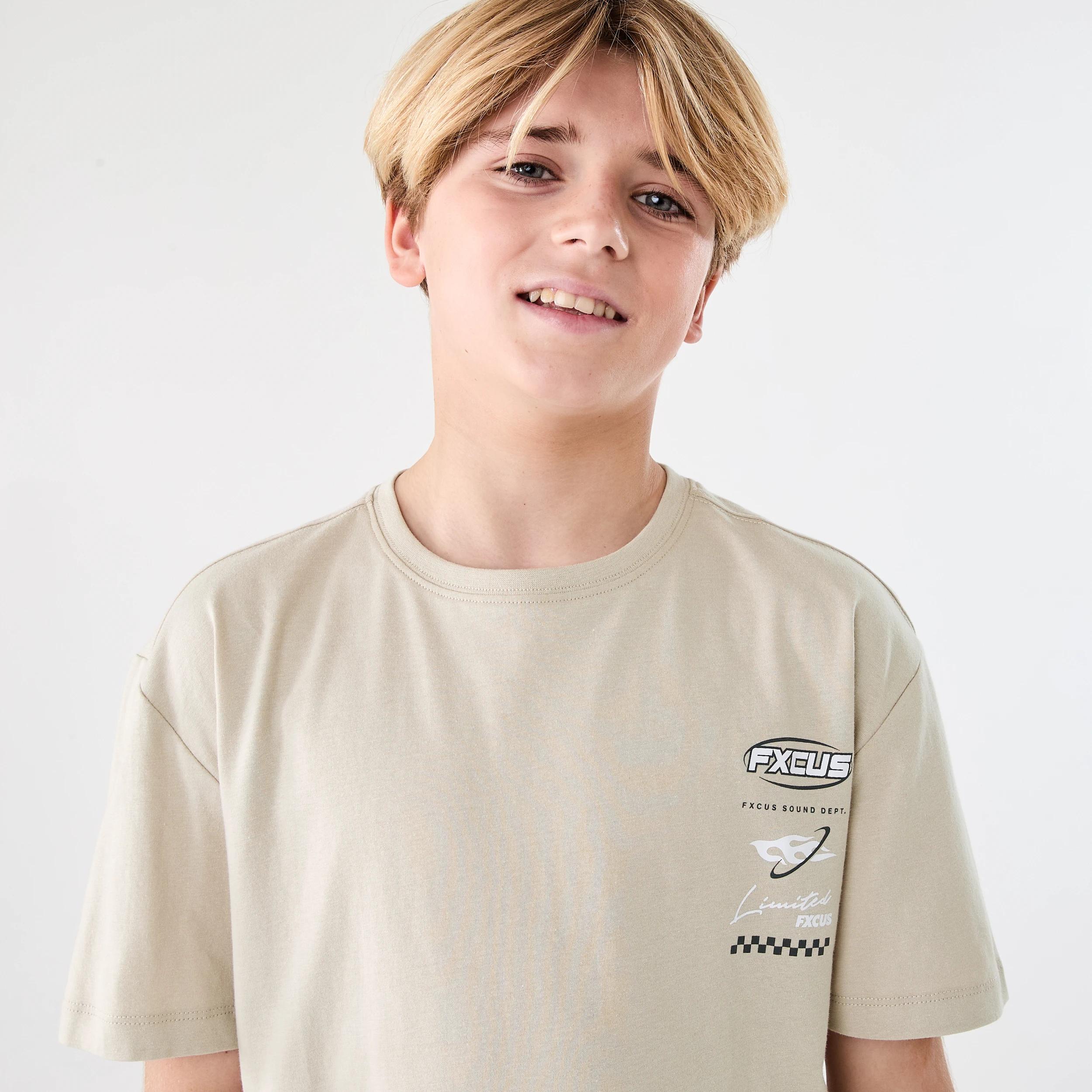 3 Short Sleeve Graphic Print T-shirt Bge Typogr, 3 of 7