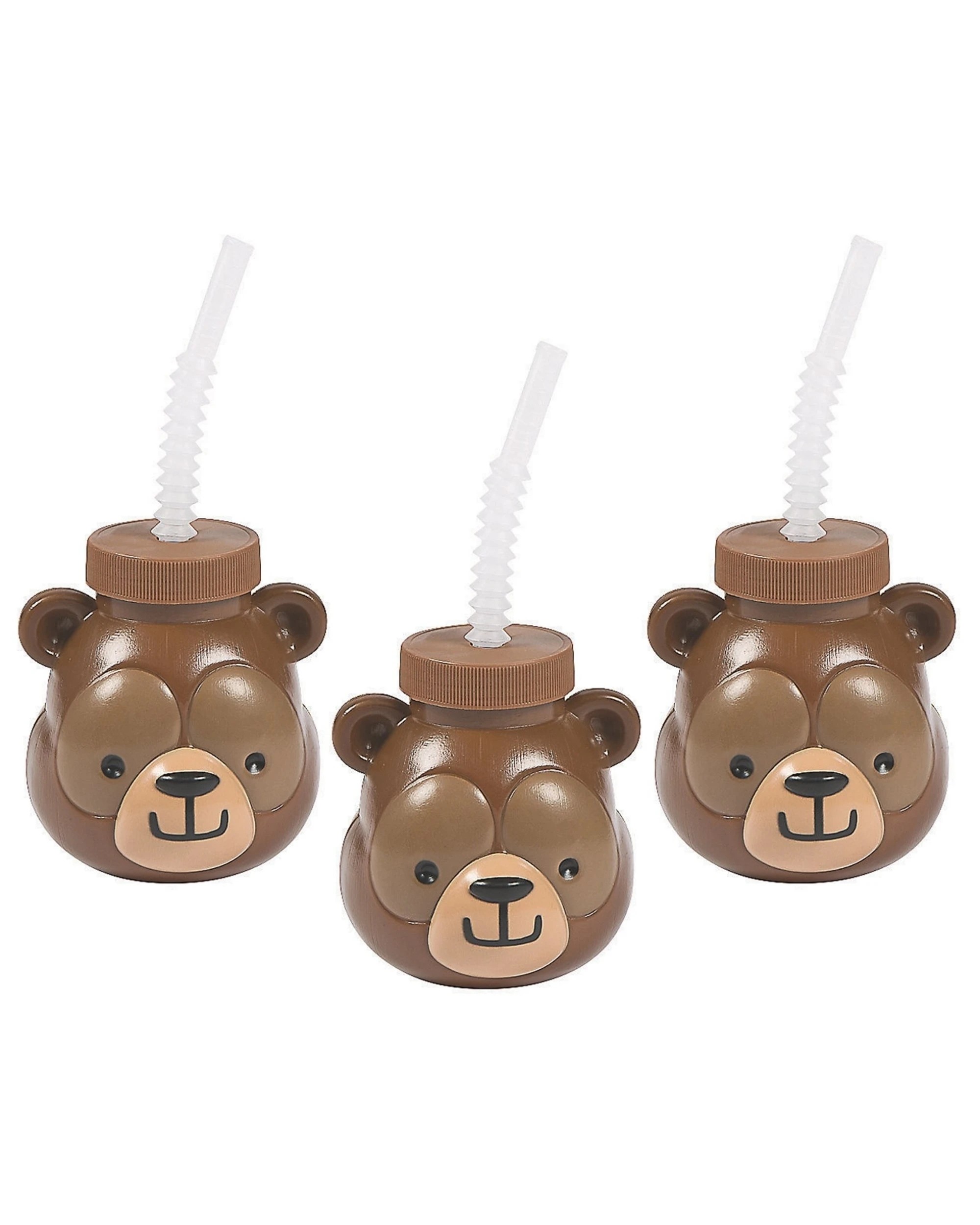 2 Partyrama Brown Bear Novelty Cup with Straw, 2 of 2