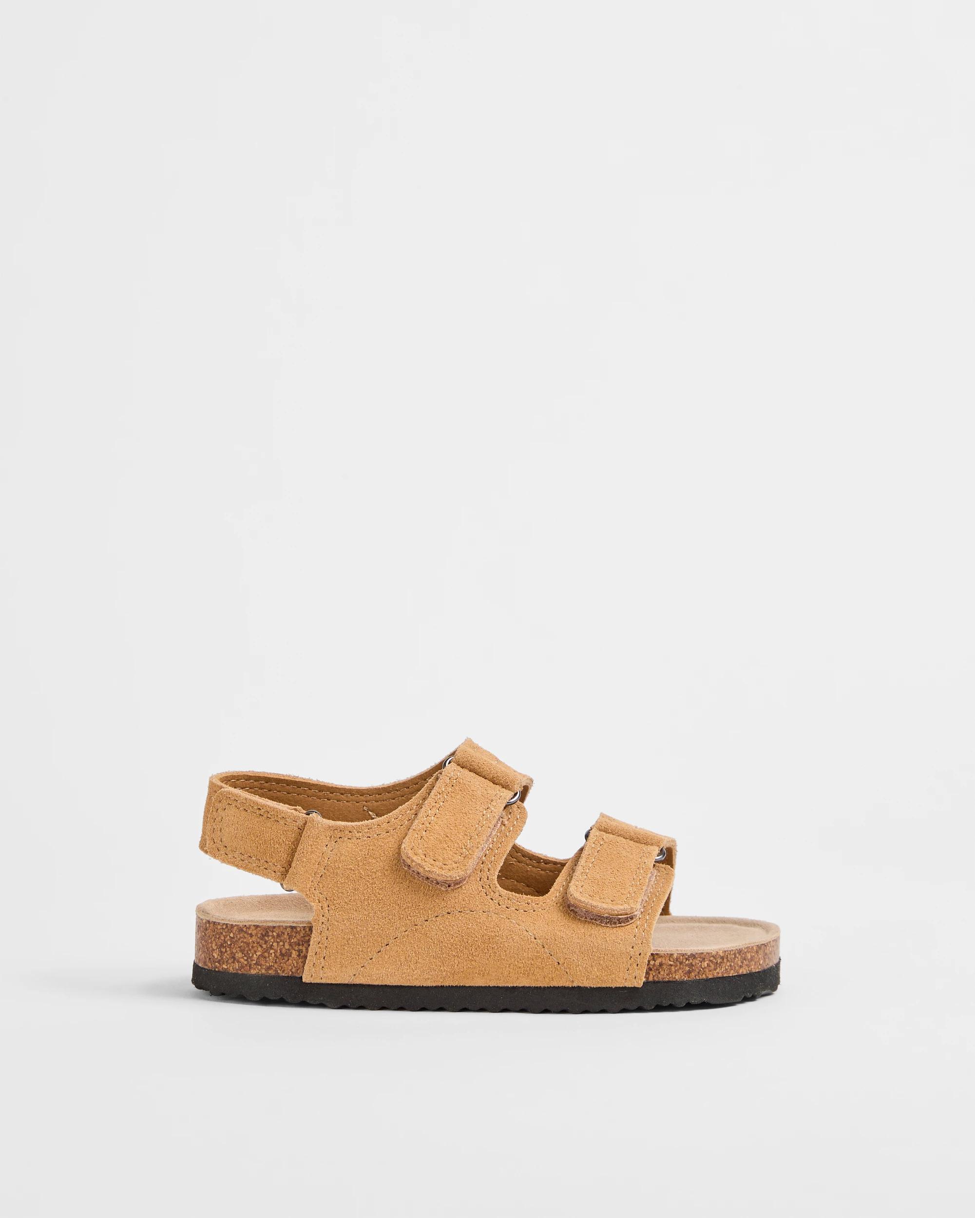 1 Disney Stitch Suede Leather Moulded Cork Sandals CHESTNUT, 1 of 3