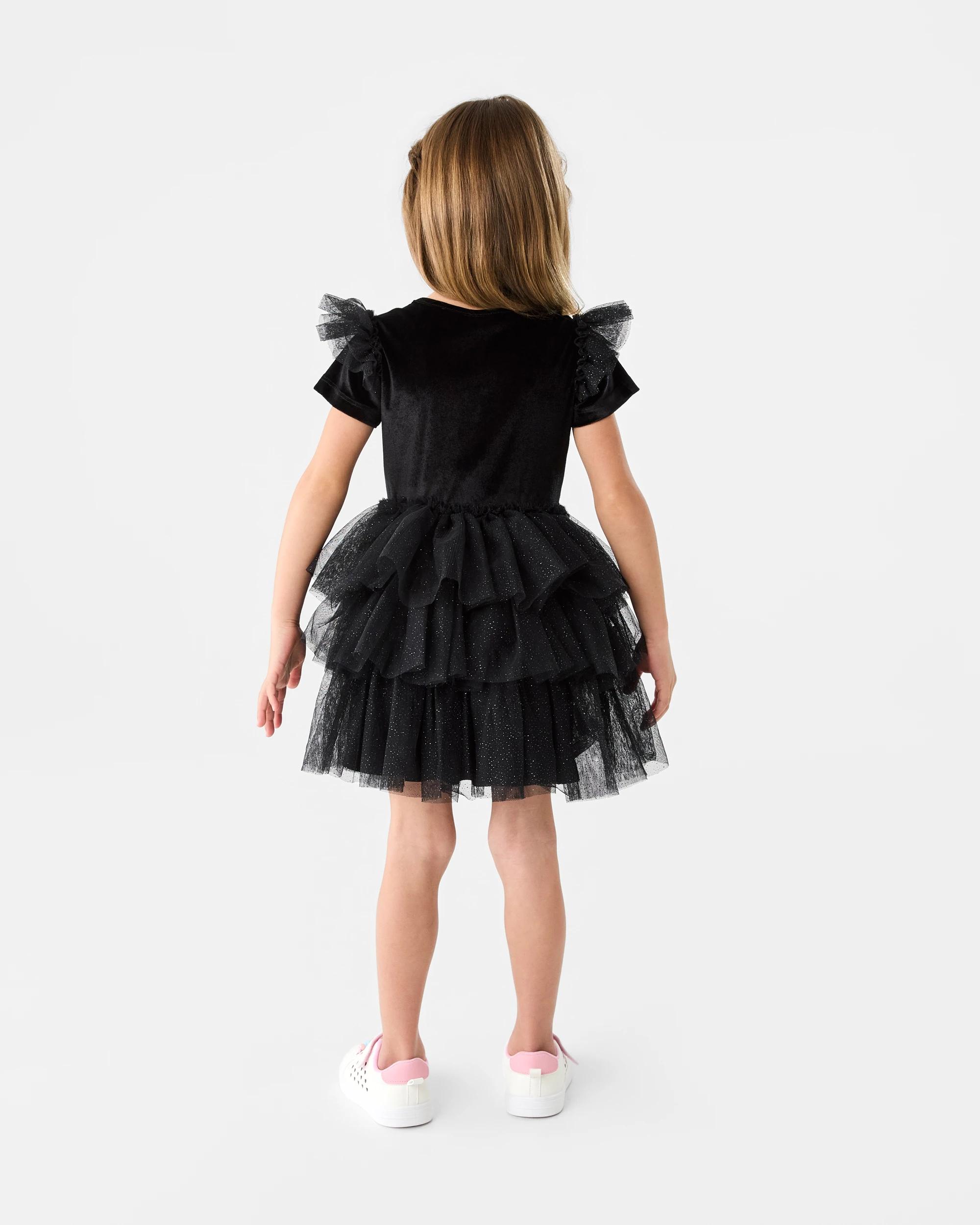8 Short Sleeve Tutu Dress Black, 8 of 8