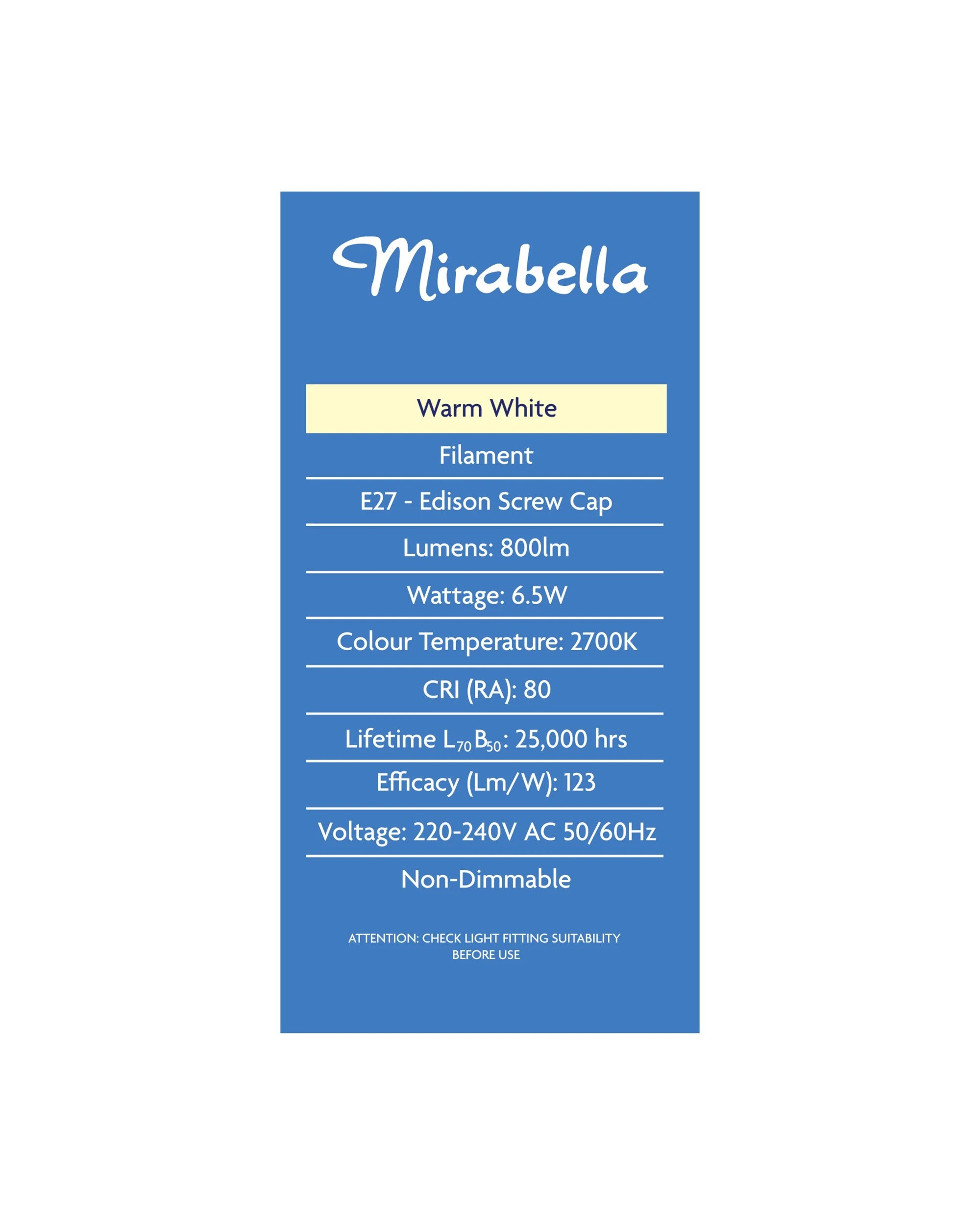3 Mirabella 6.5W LED GLS Decorative Globe, 3 of 6