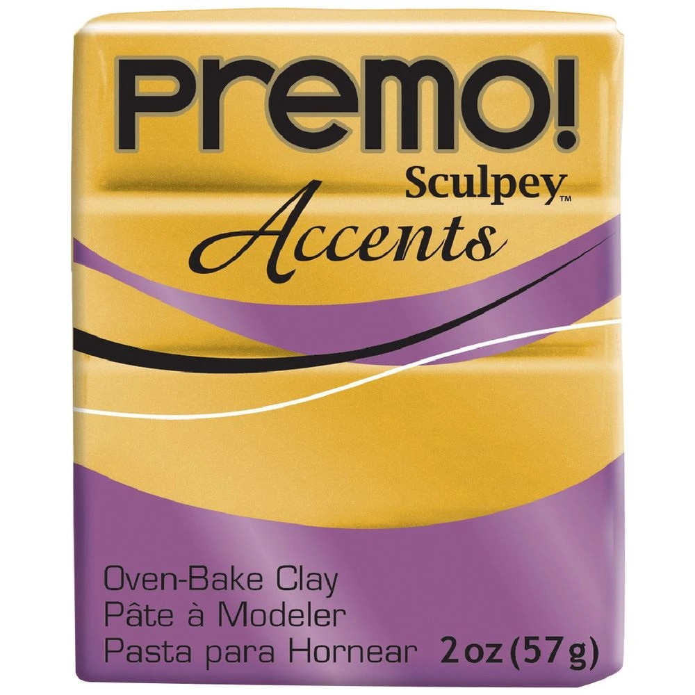 1 Sculpey Premo Accents Modelling Clay 18K Gold 57g, 1 of 3