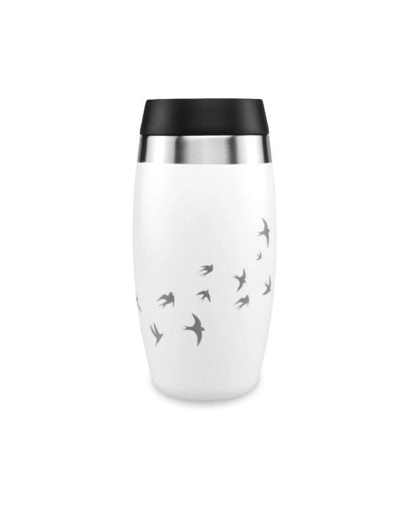 O'Helo 400ml  To-Go Tumbler With Etched Swallows - White
