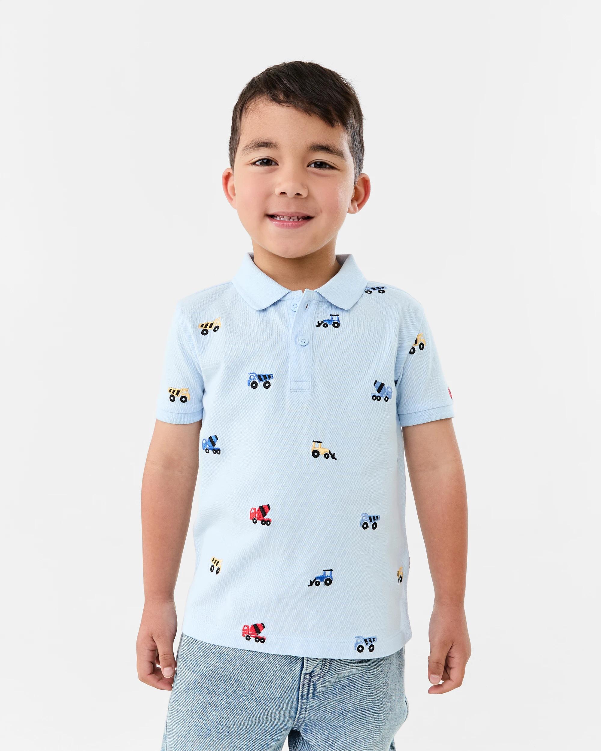 1 Embroidery Polo T-shirt Blu Digger, 1 of 7
