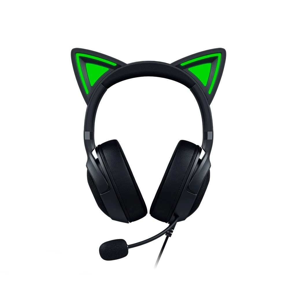 2 Razer Kraken V2 Kitty Ears Gaming Headset - Black, 2 of 3