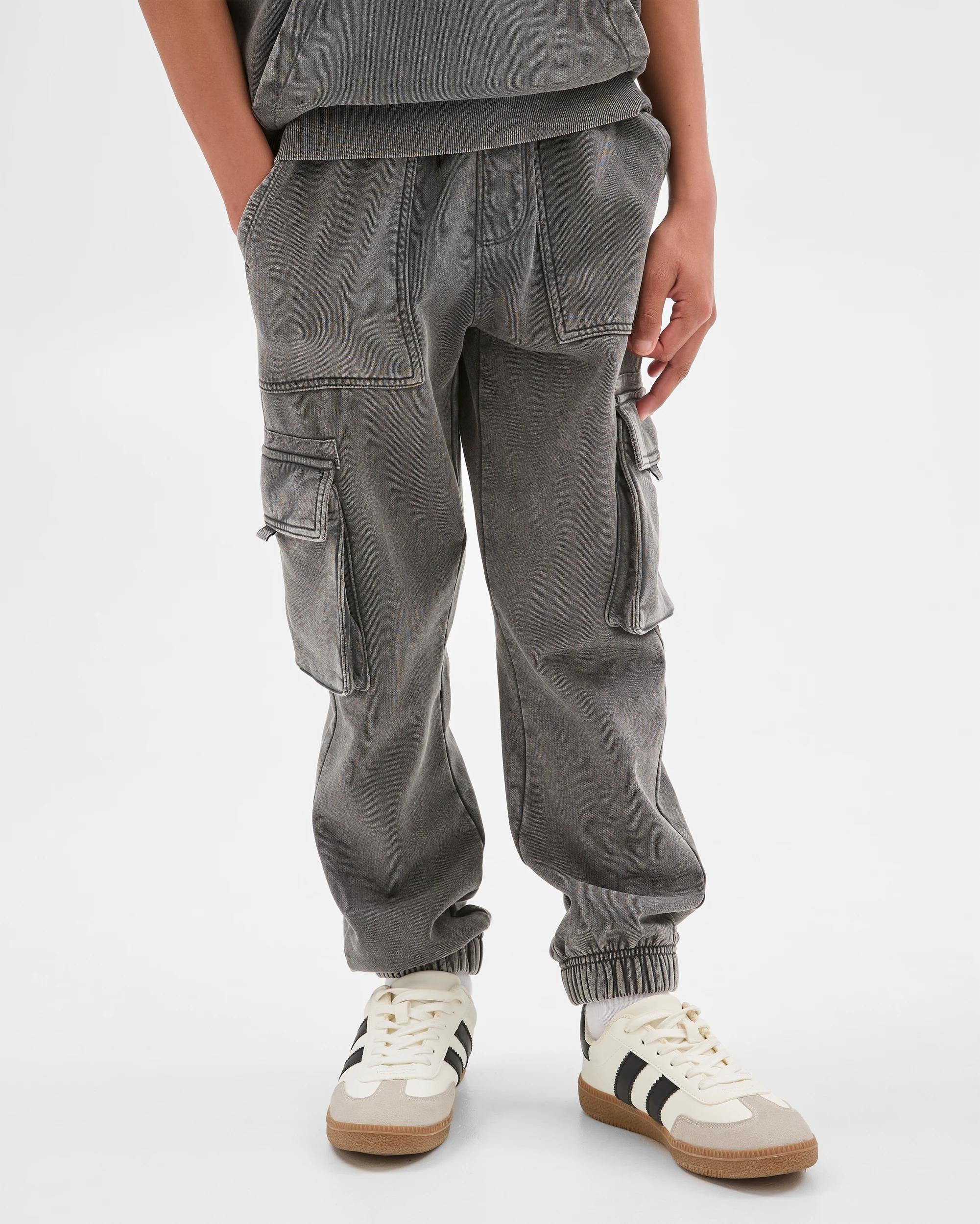 2 Target Kids Australian Cotton Blend Wash Trackpants BLACK, 2 of 6