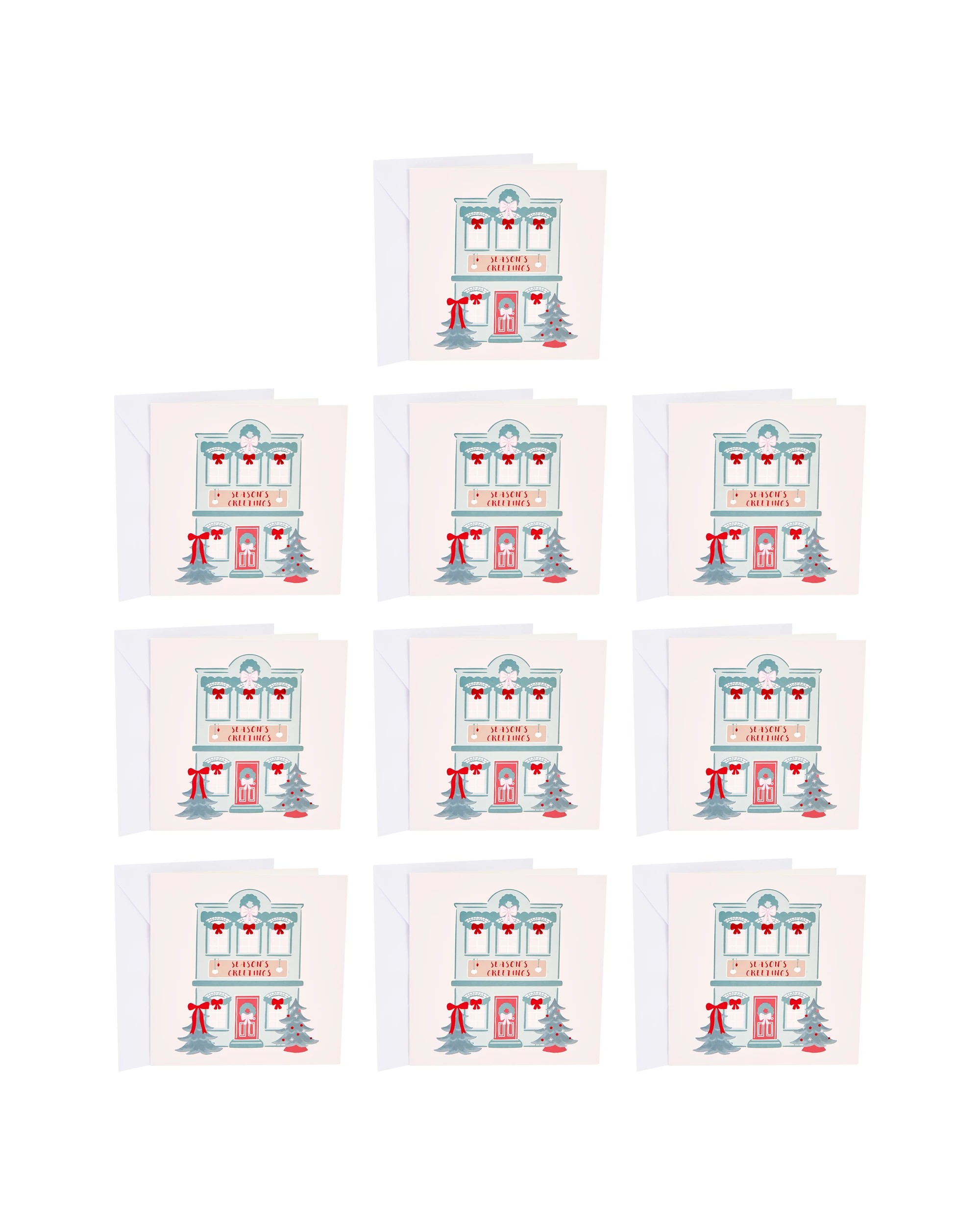 4 10 Pack Shop Square Christmas Cards, 4 of 5