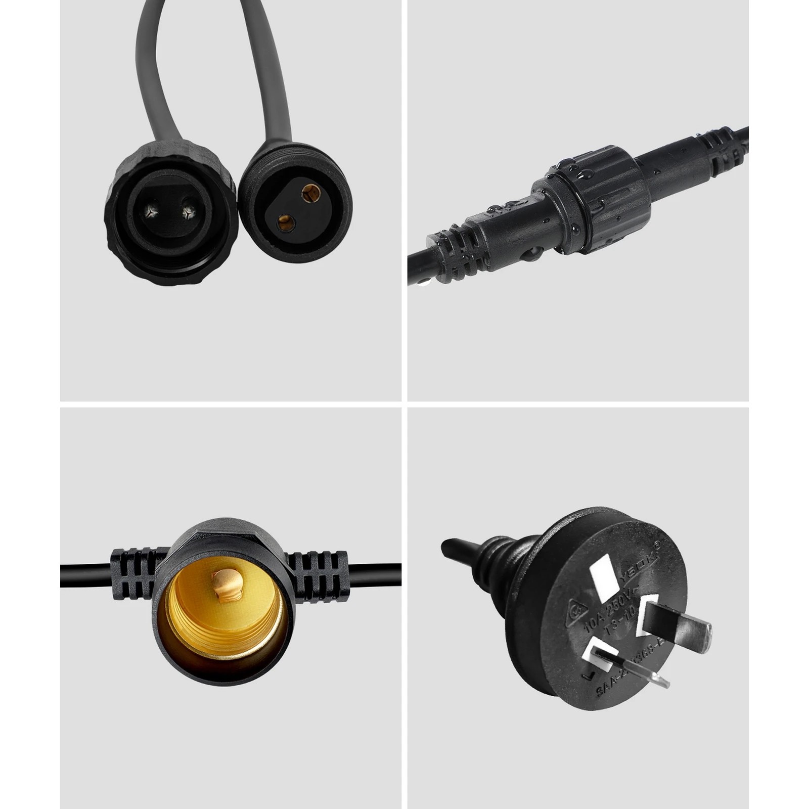 7 Mazam 30M Festoon String Lights LED Christmas - Black, 7 of 10