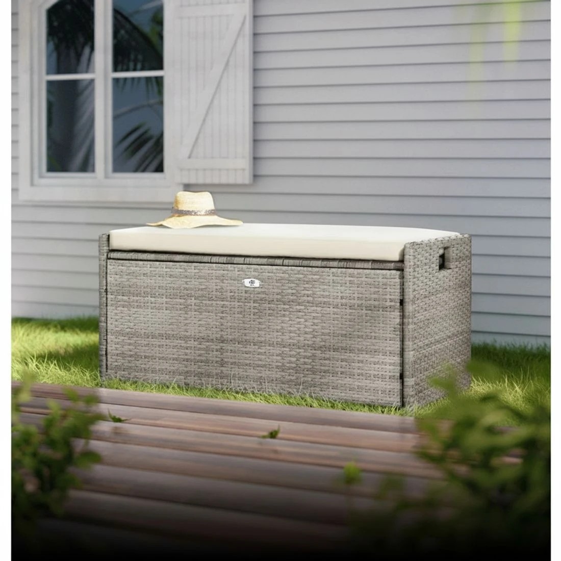 5 Gardeon Outdoor Storage Bench - Grey, 5 of 7