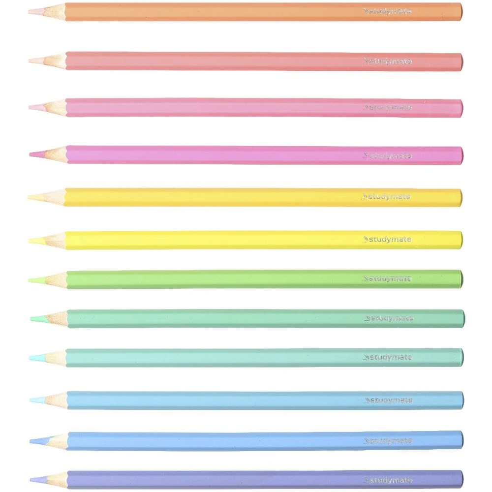 3 Studymate Pencils Pastel 12 Pack, 3 of 4