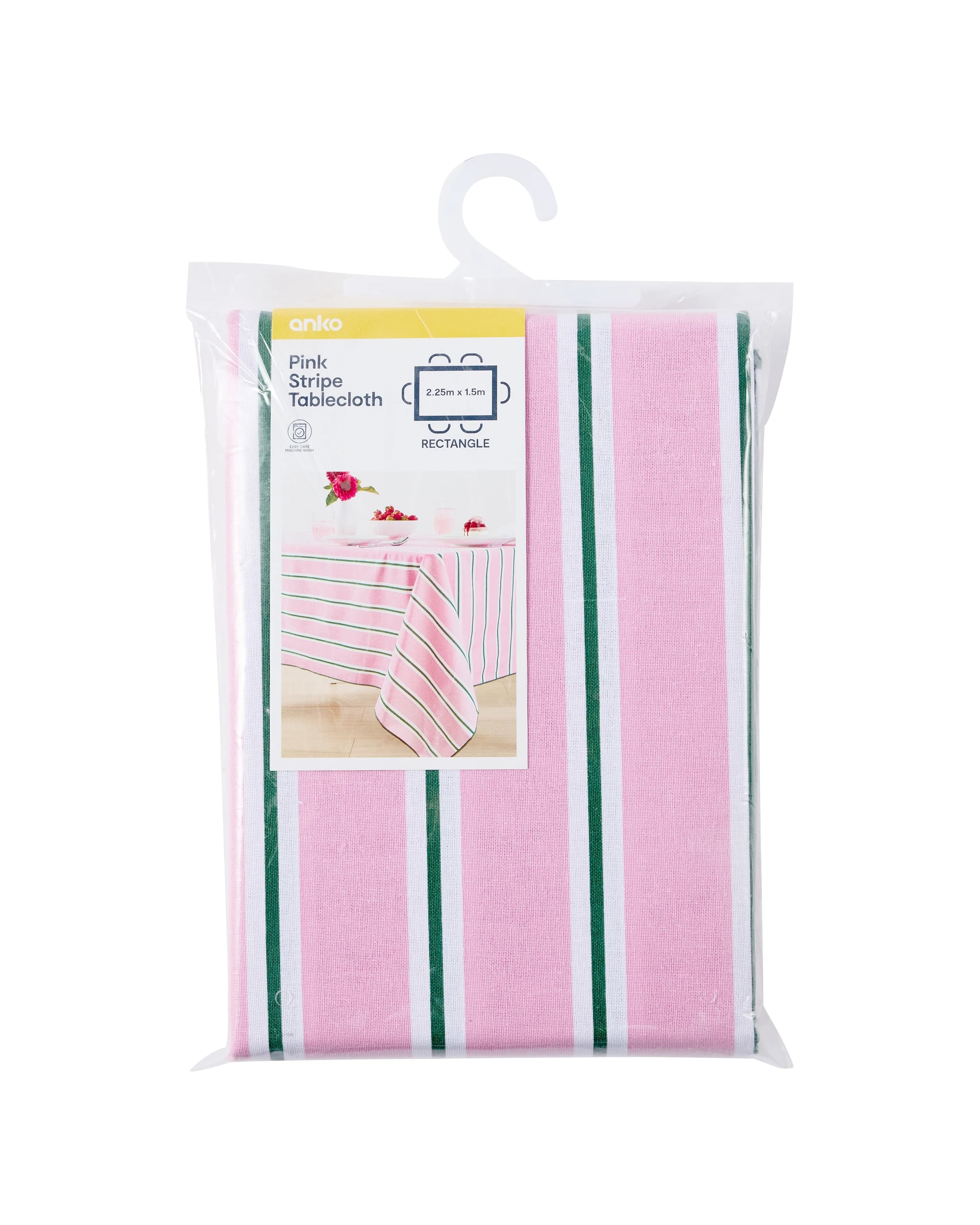 4 Pink Stripe Tablecloth, 4 of 5