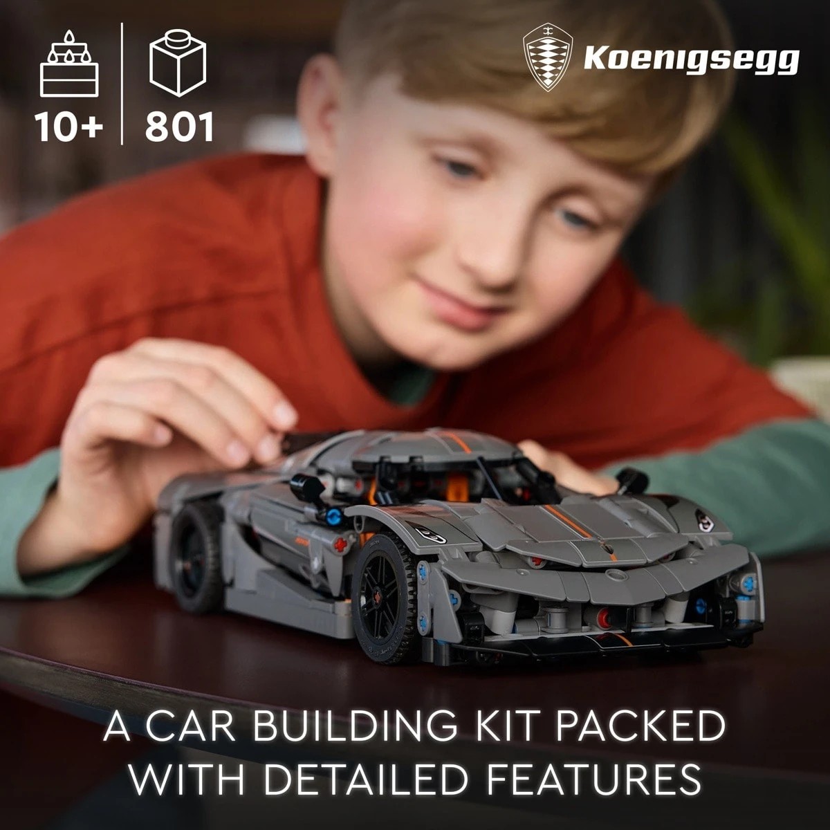 4 LEGO Technic Koenigsegg Jesko Absolut Grey Hypercar 42173, 4 of 10
