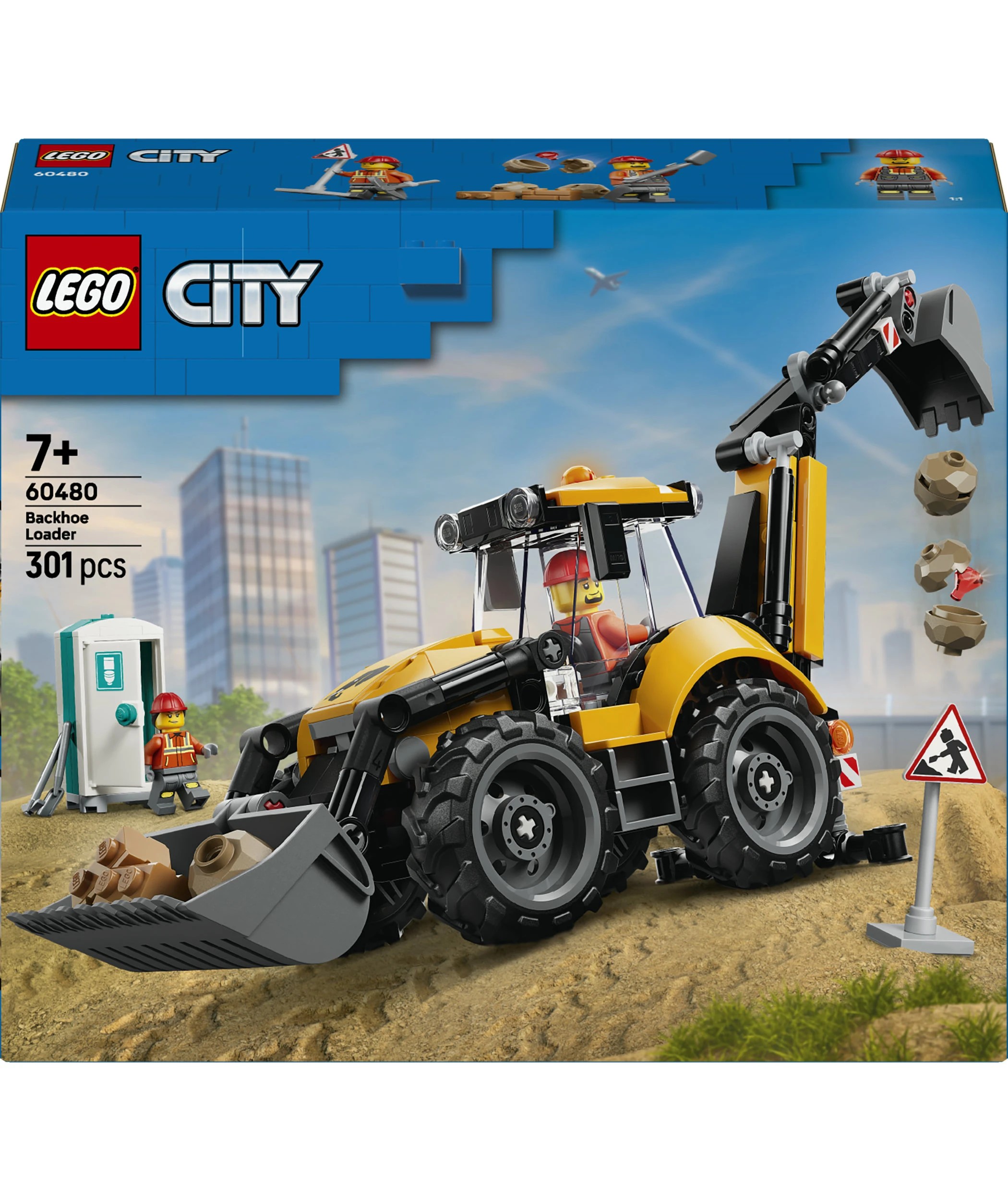 1 LEGO City Yellow Backhoe Loader 60480, 1 of 9