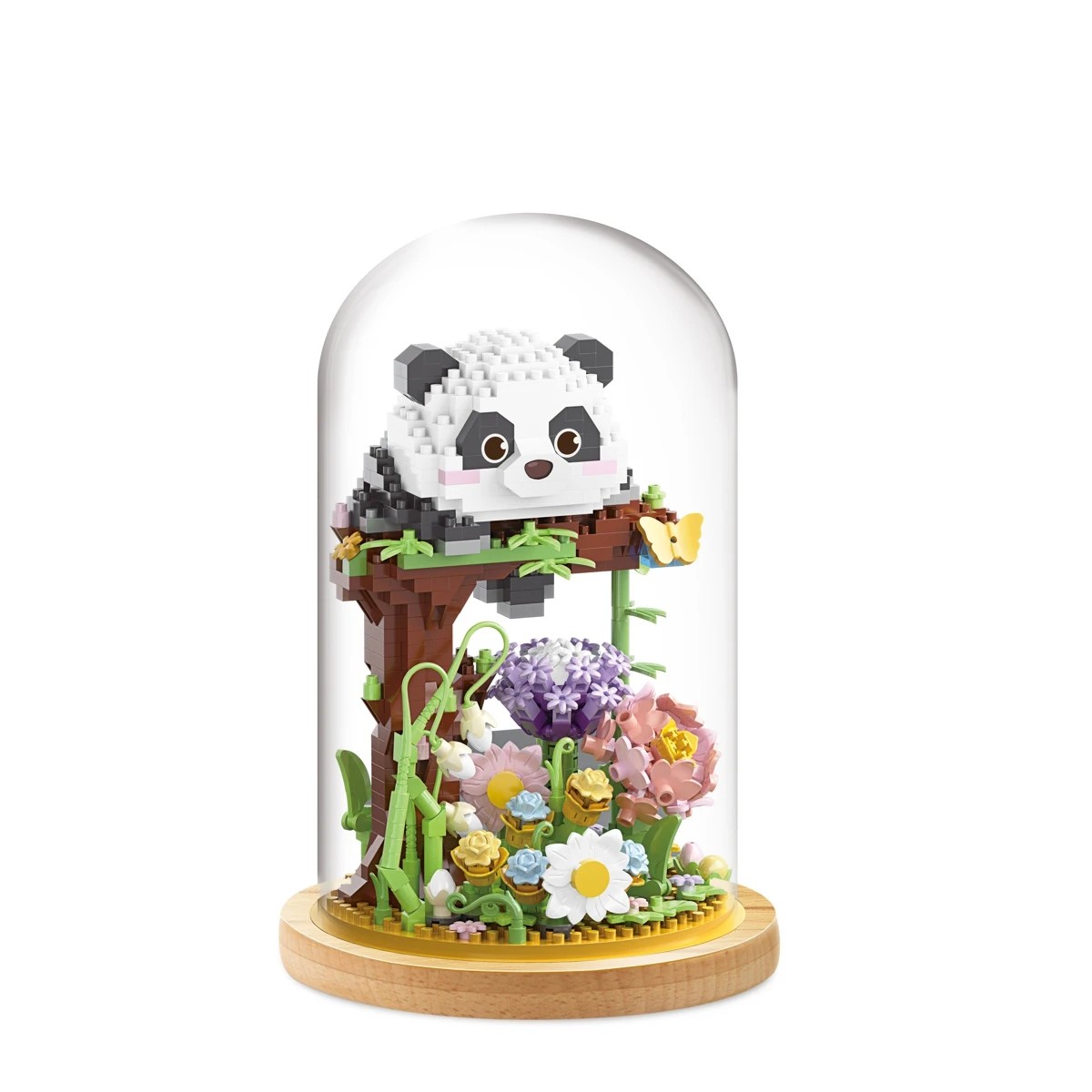 4 Mini Blocks Flower Series: Panda in Tree - Assorted, 4 of 6