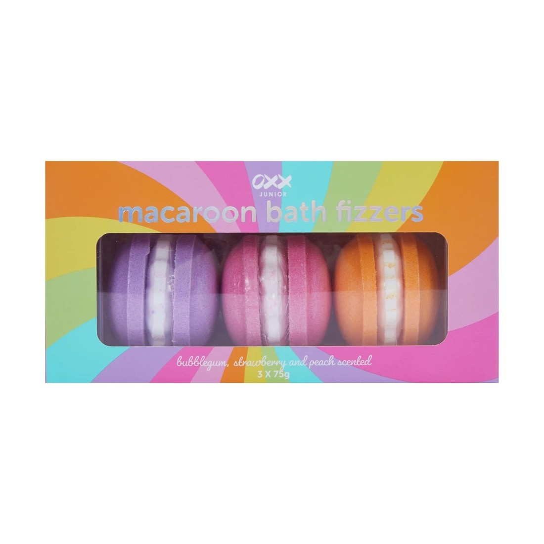 1 OXX Junior 3 Pack Macaroon Bath Fizzers, 1 of 7