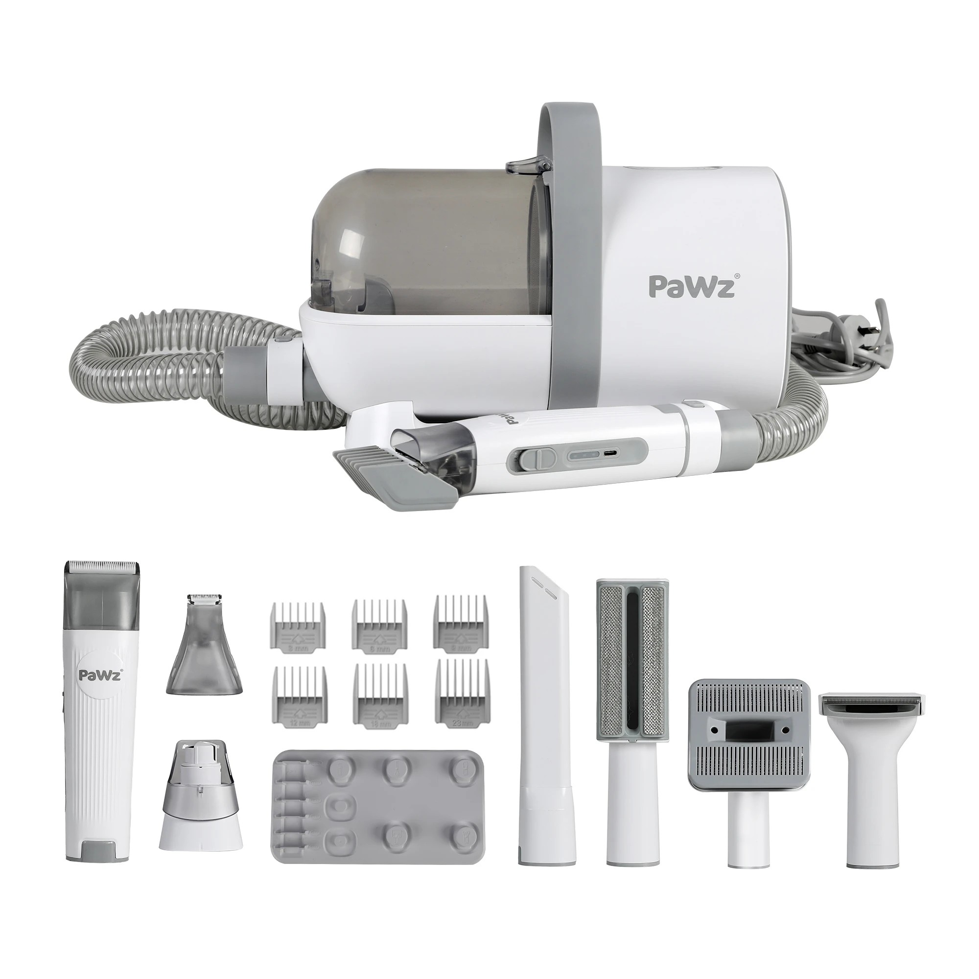 1 Pawz 7-in-1 Pet Grooming Kit Vacuum GroomMate - White, 1 of 5