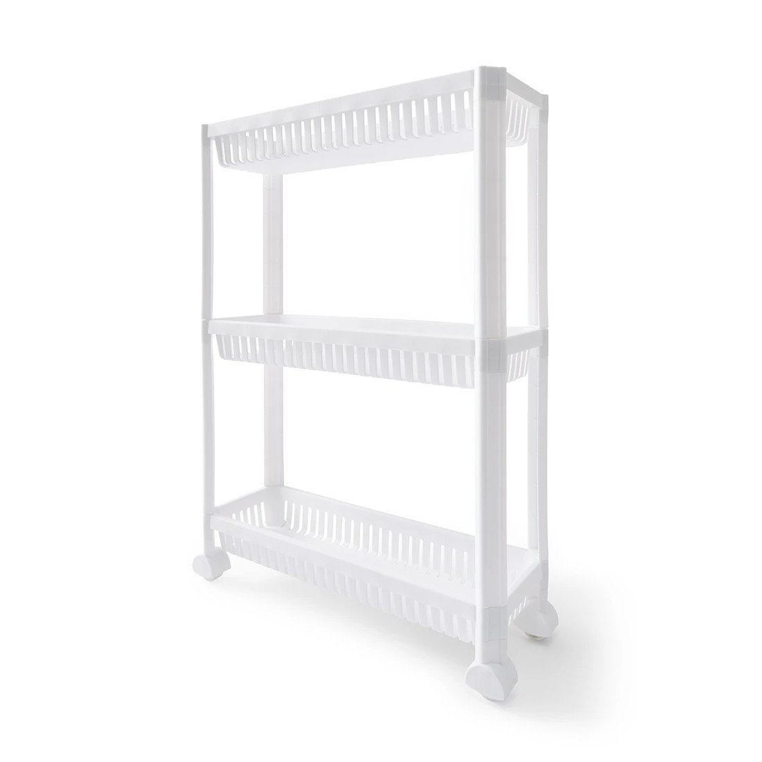 2 3 Tier Plastic Trolley - White, 2 of 10
