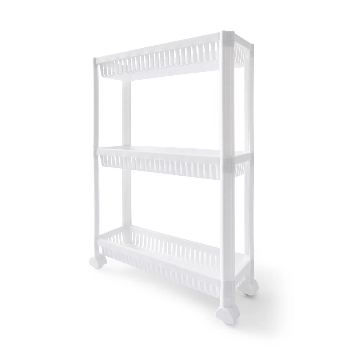 2 3 Tier Plastic Trolley - White, 2 of 10