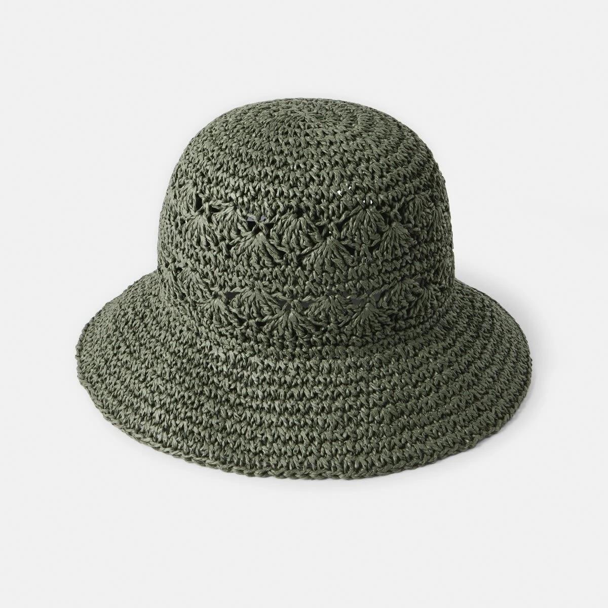 1 Crochet Bucket Hat OLIVE LEAF, 1 of 3