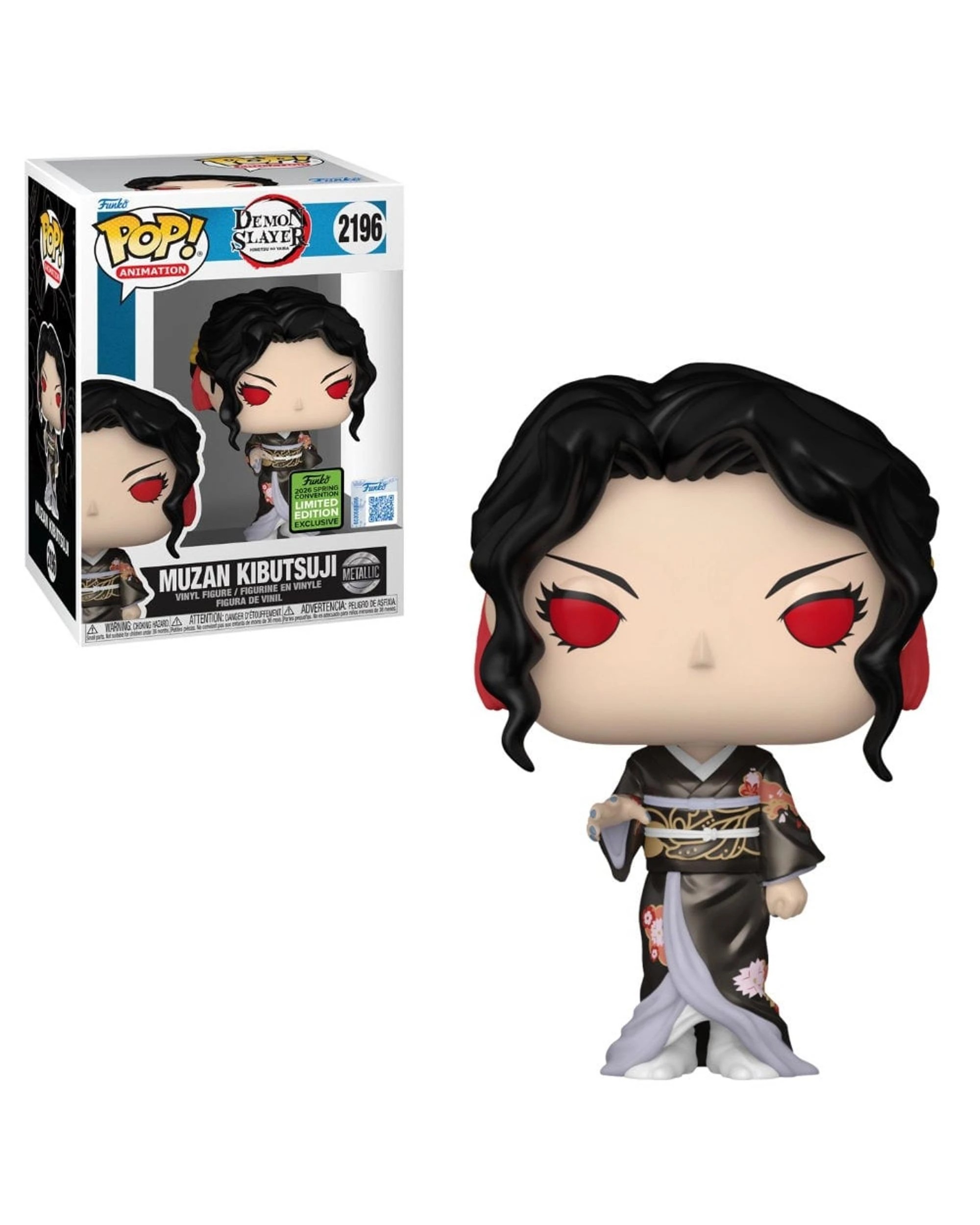 1 Demon Slayer Muzan Kibutsuji Metallic 2026 Spring Convention Funko POP! Vinyl, 1 of 3
