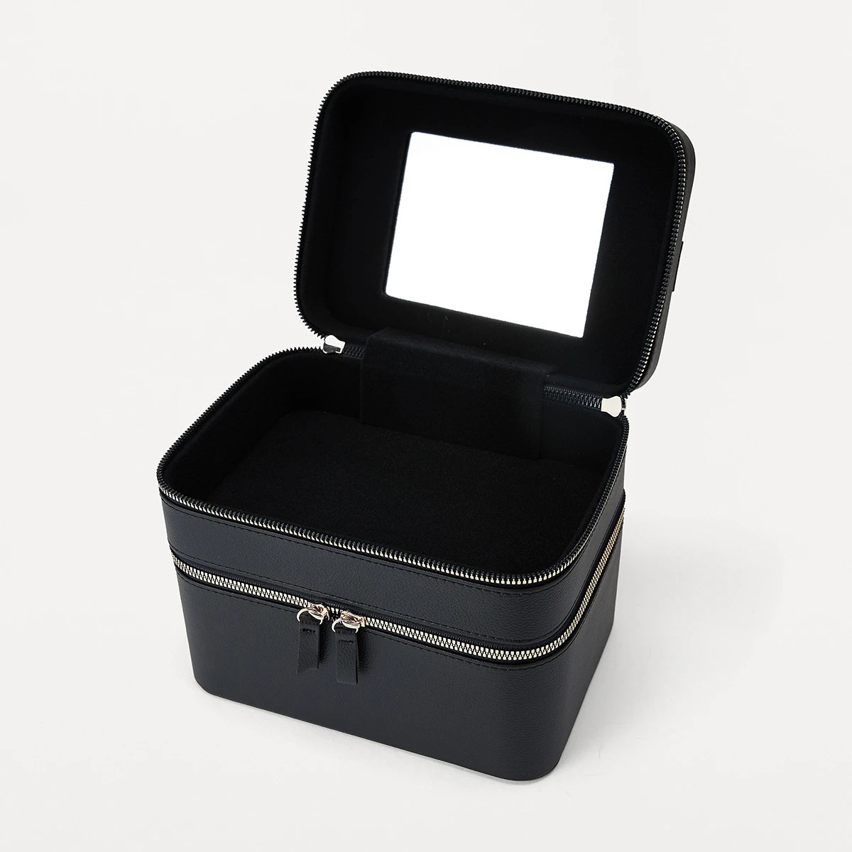 5 Double Tier Beauty Case - Black, 5 of 10