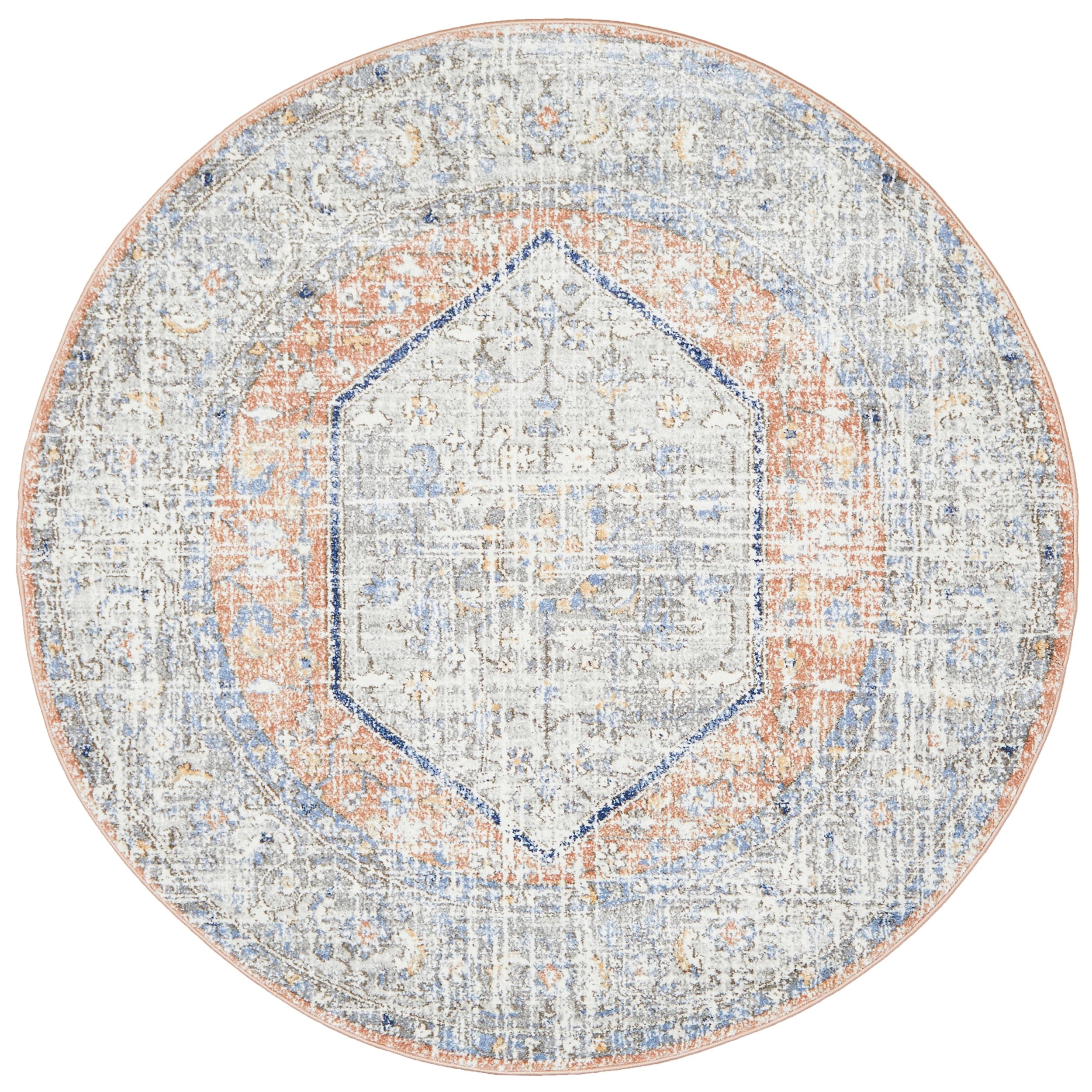 4 Common Ground Rugs Elite Lorissa 240x240cm - Large Round Rug - Silver, 4 of 7