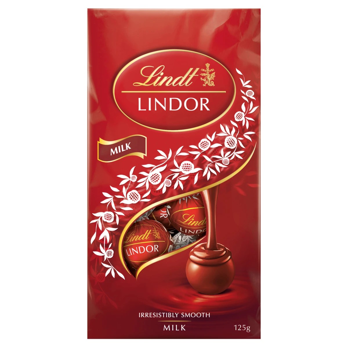 1 Lindt LINDOR Milk Chocolate Bag 125g, 1 of 9