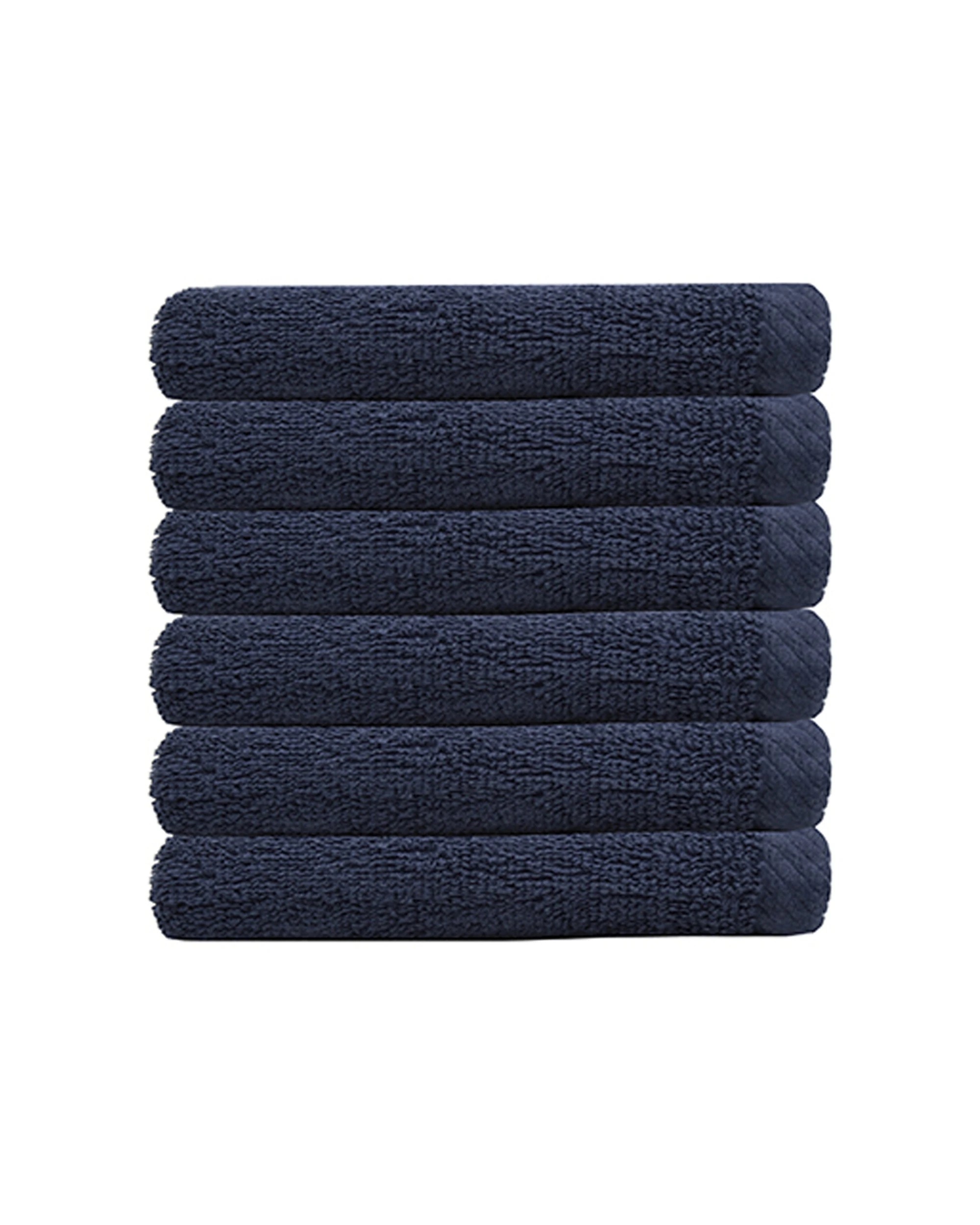 1 Bambury Home Living soft Chateau Face Washer 33 x 33cm 6pc - Blue, 1 of 1