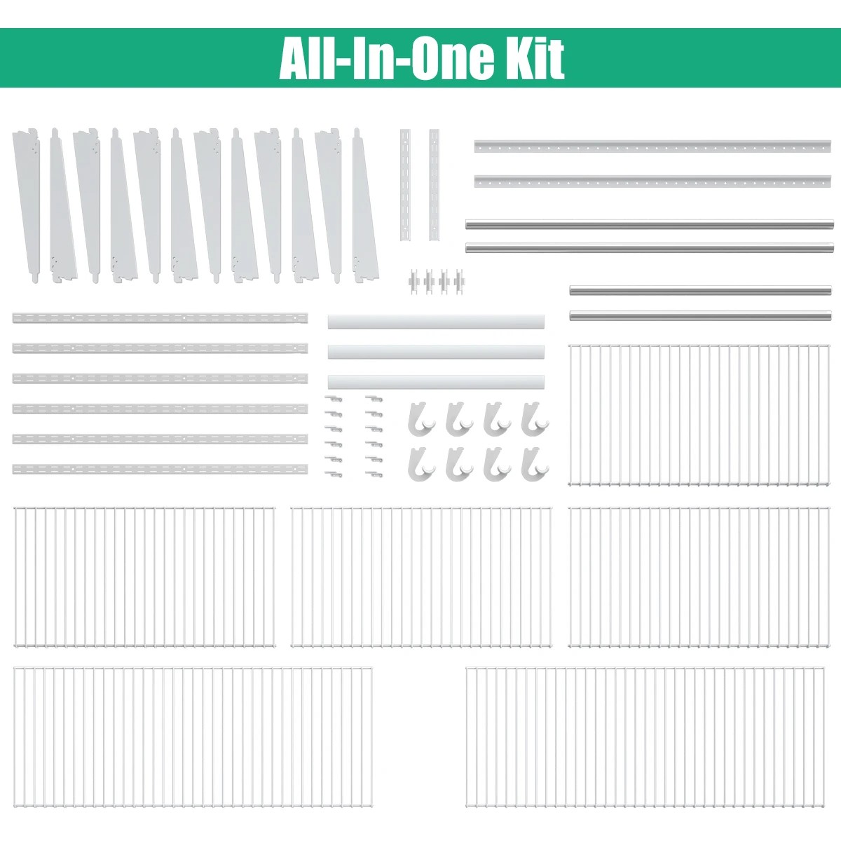 9 Costway Wall Mounted Custom Closet Rack Shelf DIY Clothes Organizer System, 9 of 10