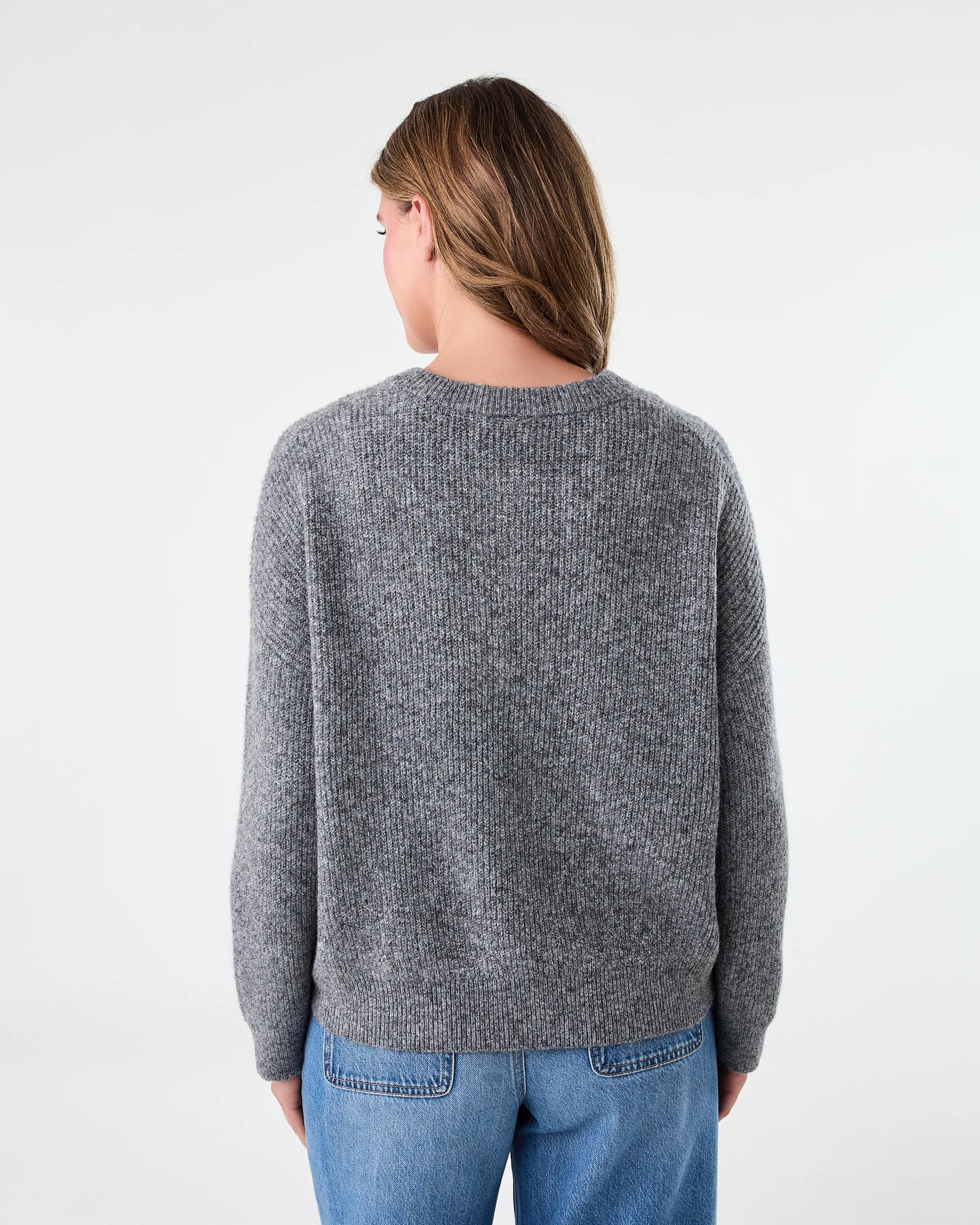 3 Quarter Button Jumper Gry Chmrle, 3 of 6