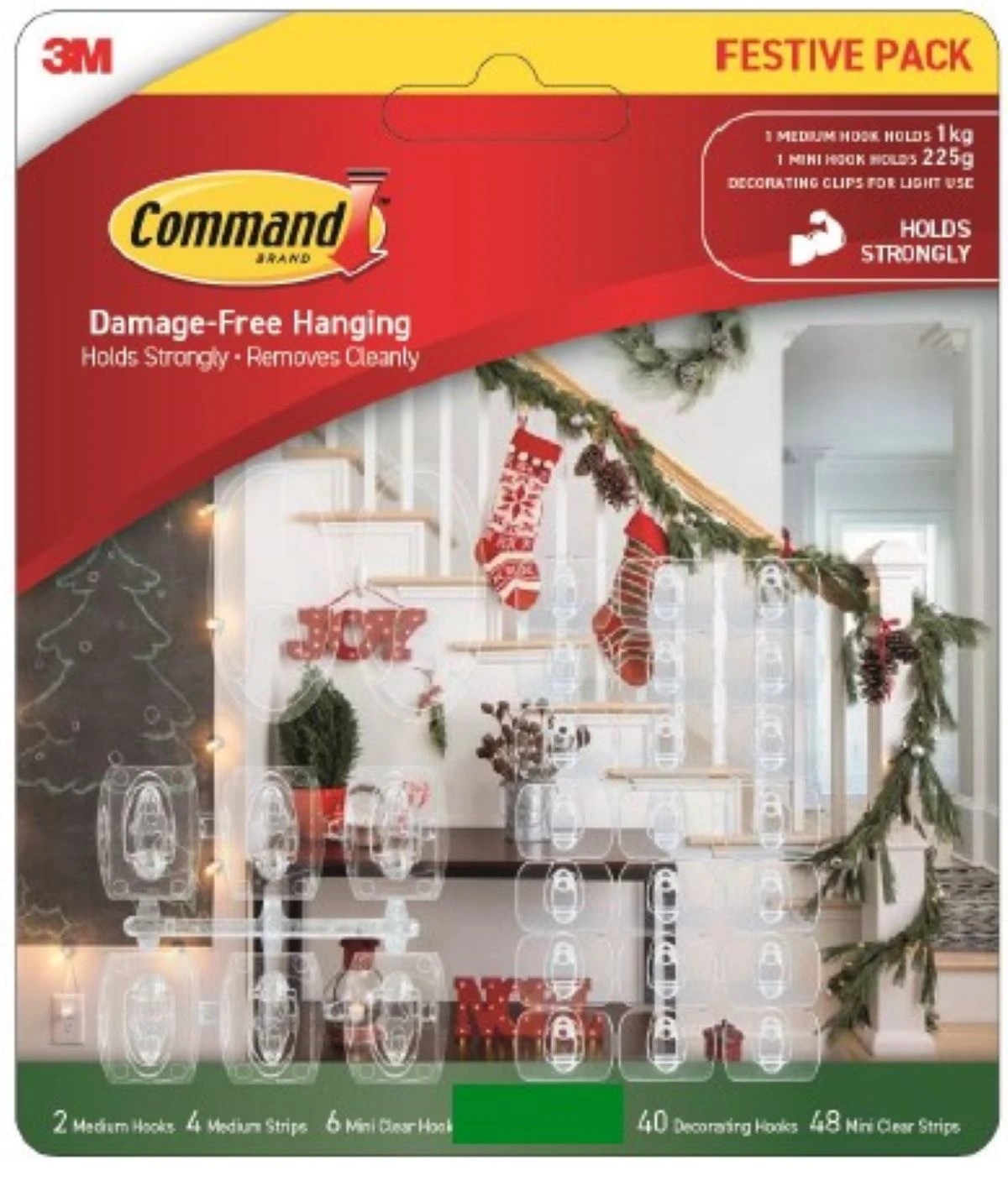 1 100 Pack 3M Command Command Festive Hooks, 1 of 2