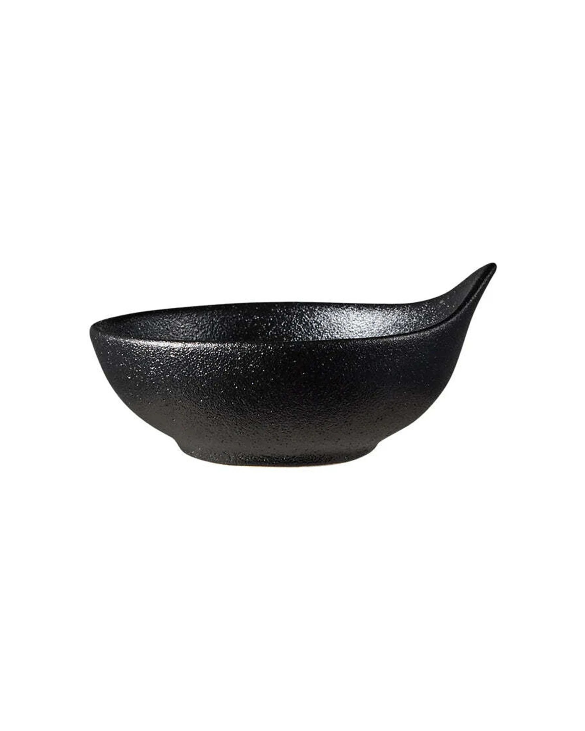 2 Maxwell & Williams Caviar Handled Sauce Bowl 10x4.5cm Porcelain Serveware - Black, 2 of 3