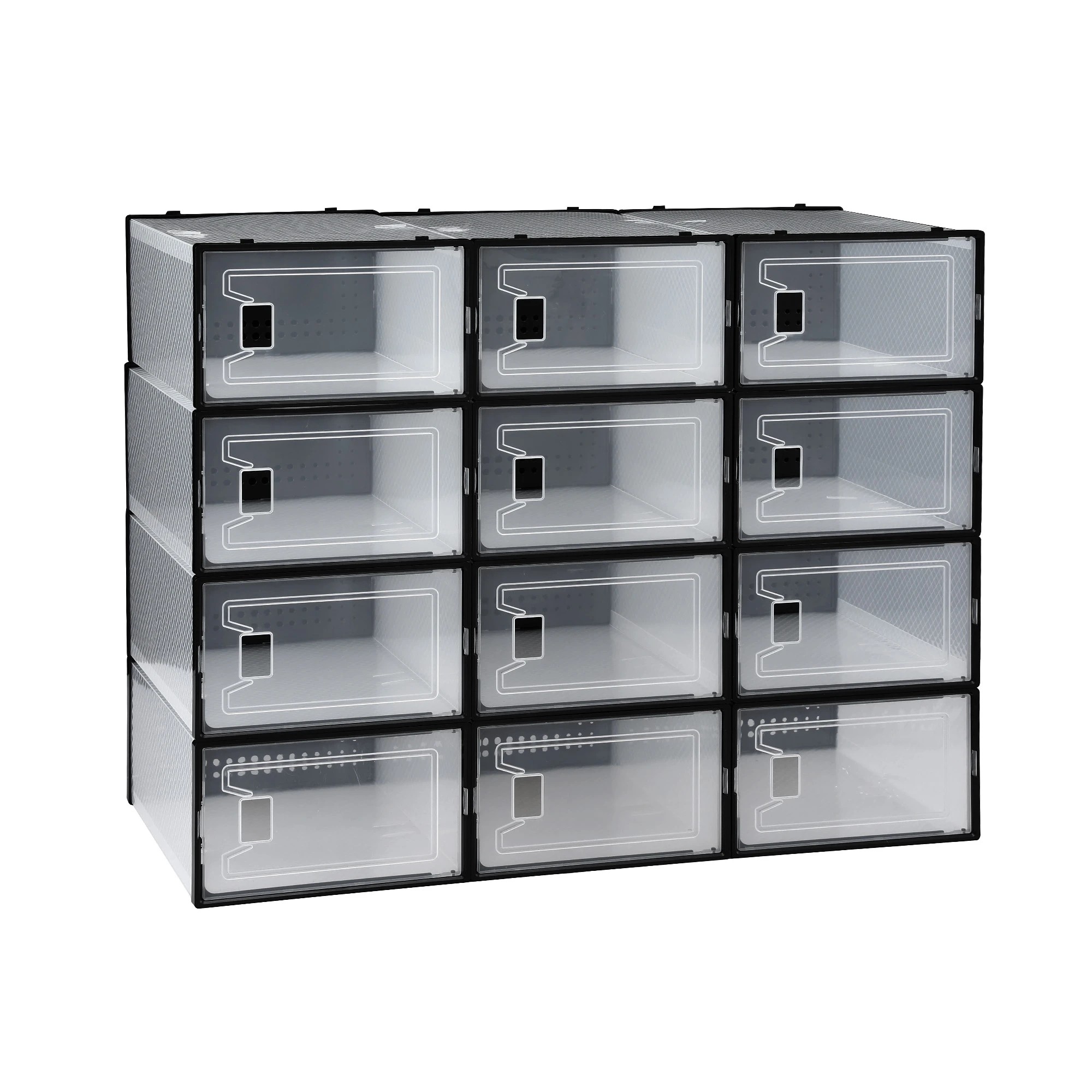 1 Artiss Shoe Storage Box DIY Set of 12 Stackable - Multi, 1 of 3