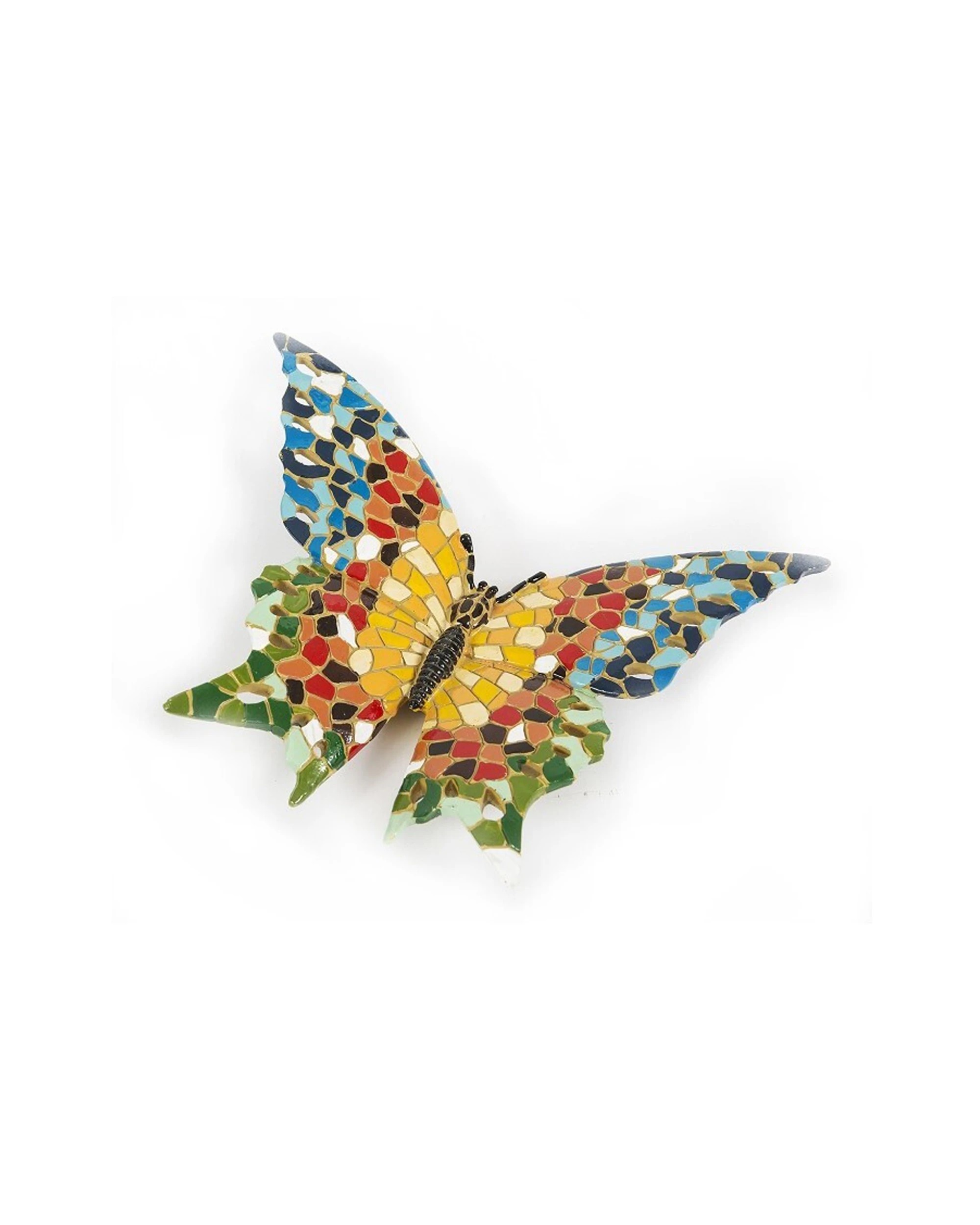 1 Alfresco Garden Polyresin 25cm Butterfly Mosaic Decor Large - Multi, 1 of 2
