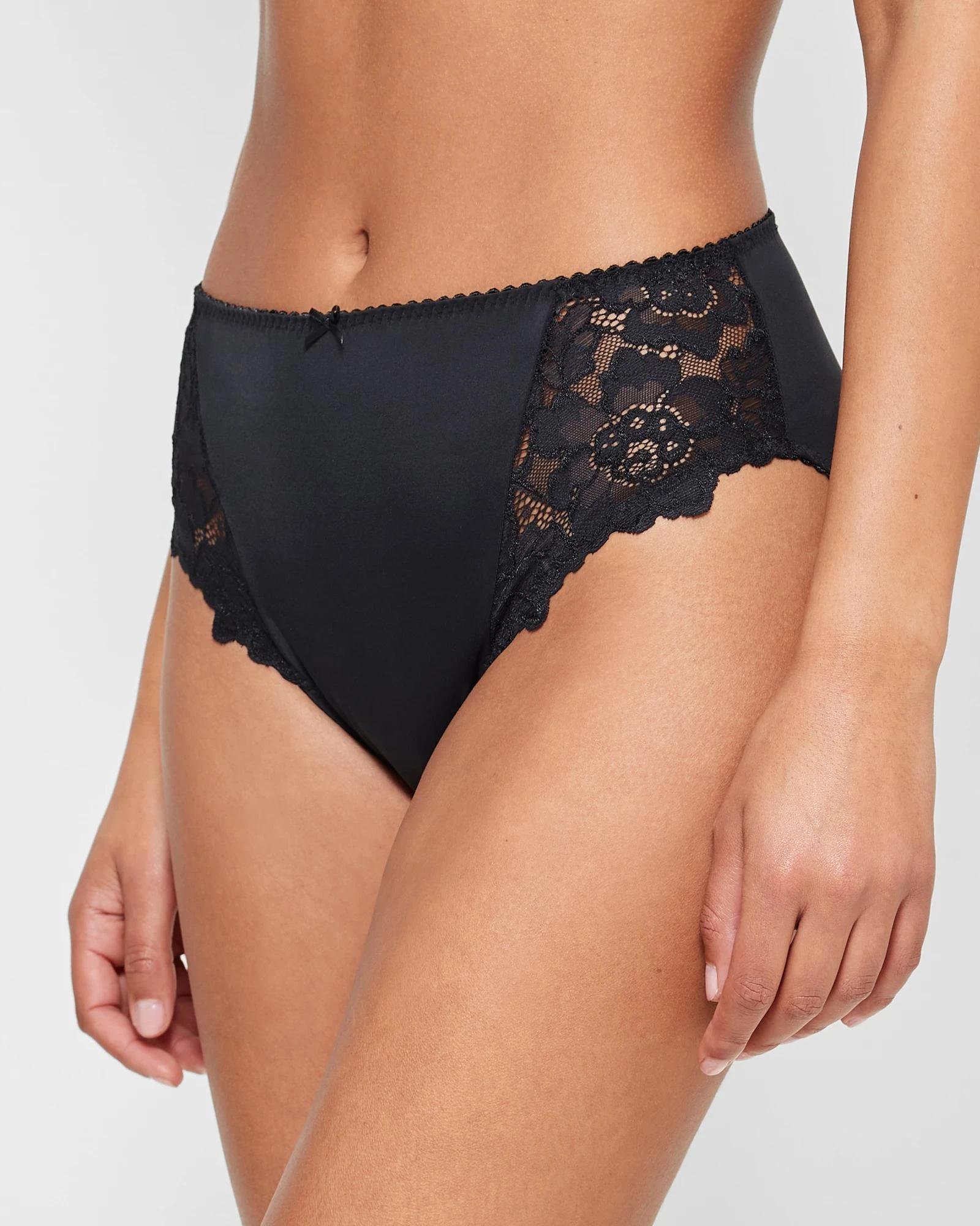 2 Target Woman High Cut Lace Briefs BLACK, 2 of 5