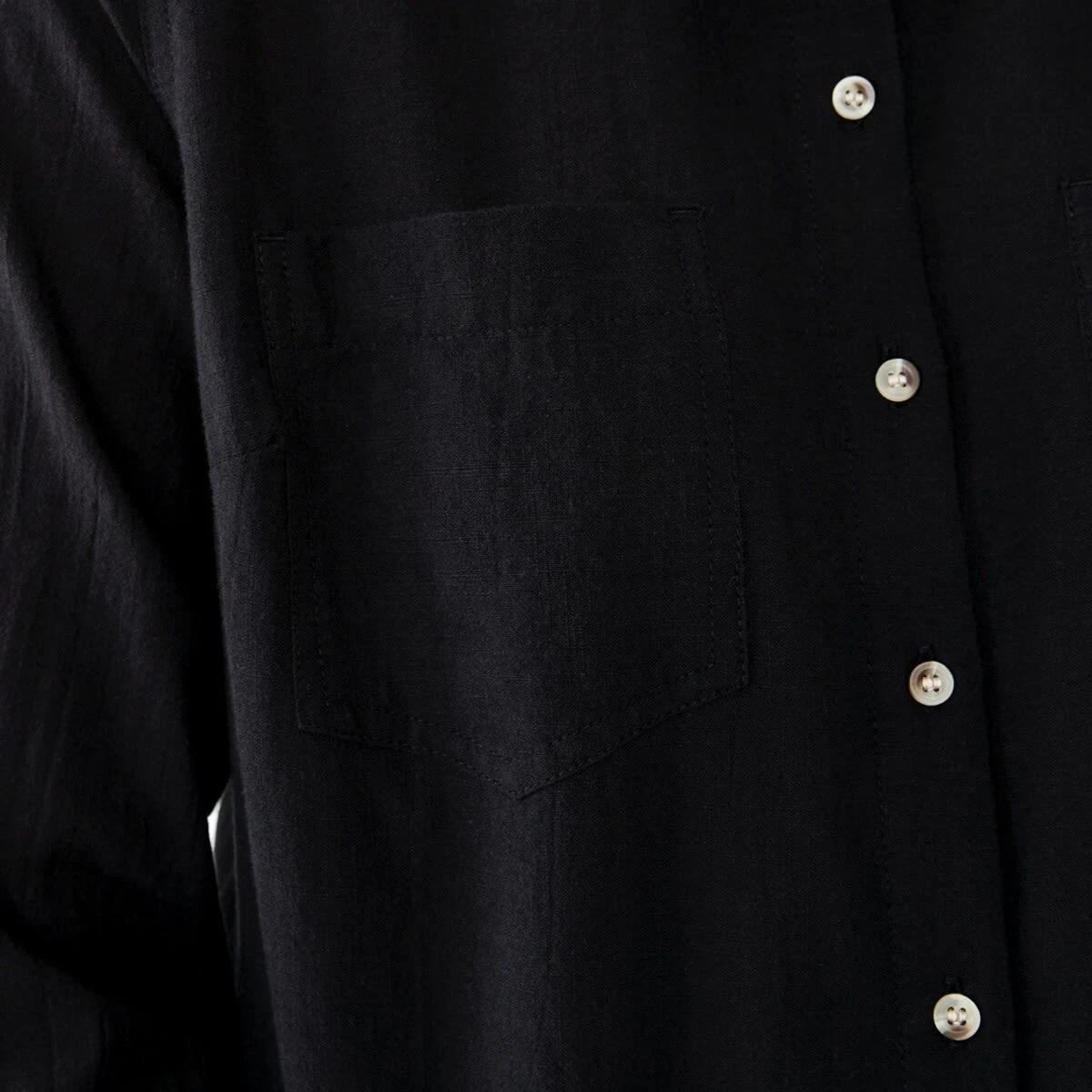 6 Long Sleeve Casual Shirt Black, 6 of 8