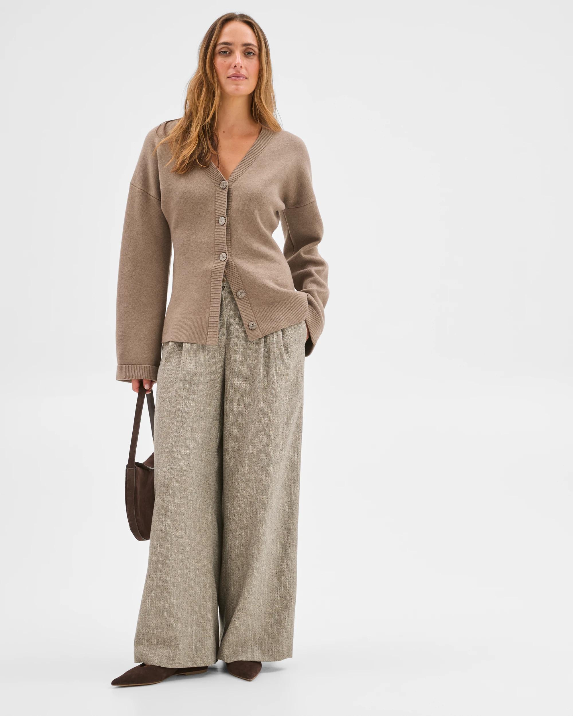 2 Preview Longline Knit Cardigan MOON GREY MARLE, 2 of 6